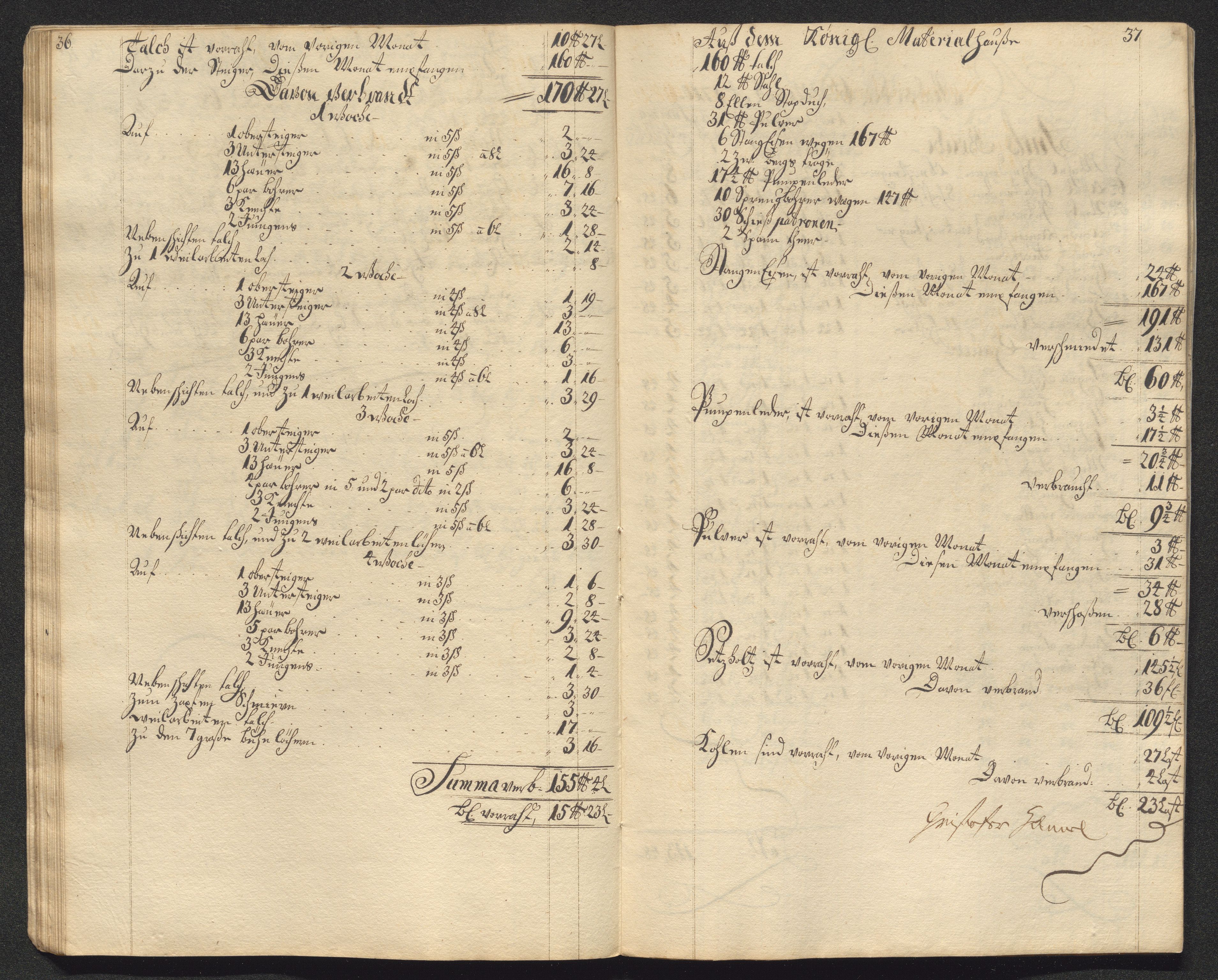 Kongsberg Sølvverk 1623-1816, AV/SAKO-EA-3135/001/D/Dc/Dcd/L0099: Utgiftsregnskap for gruver m.m., 1710, s. 256