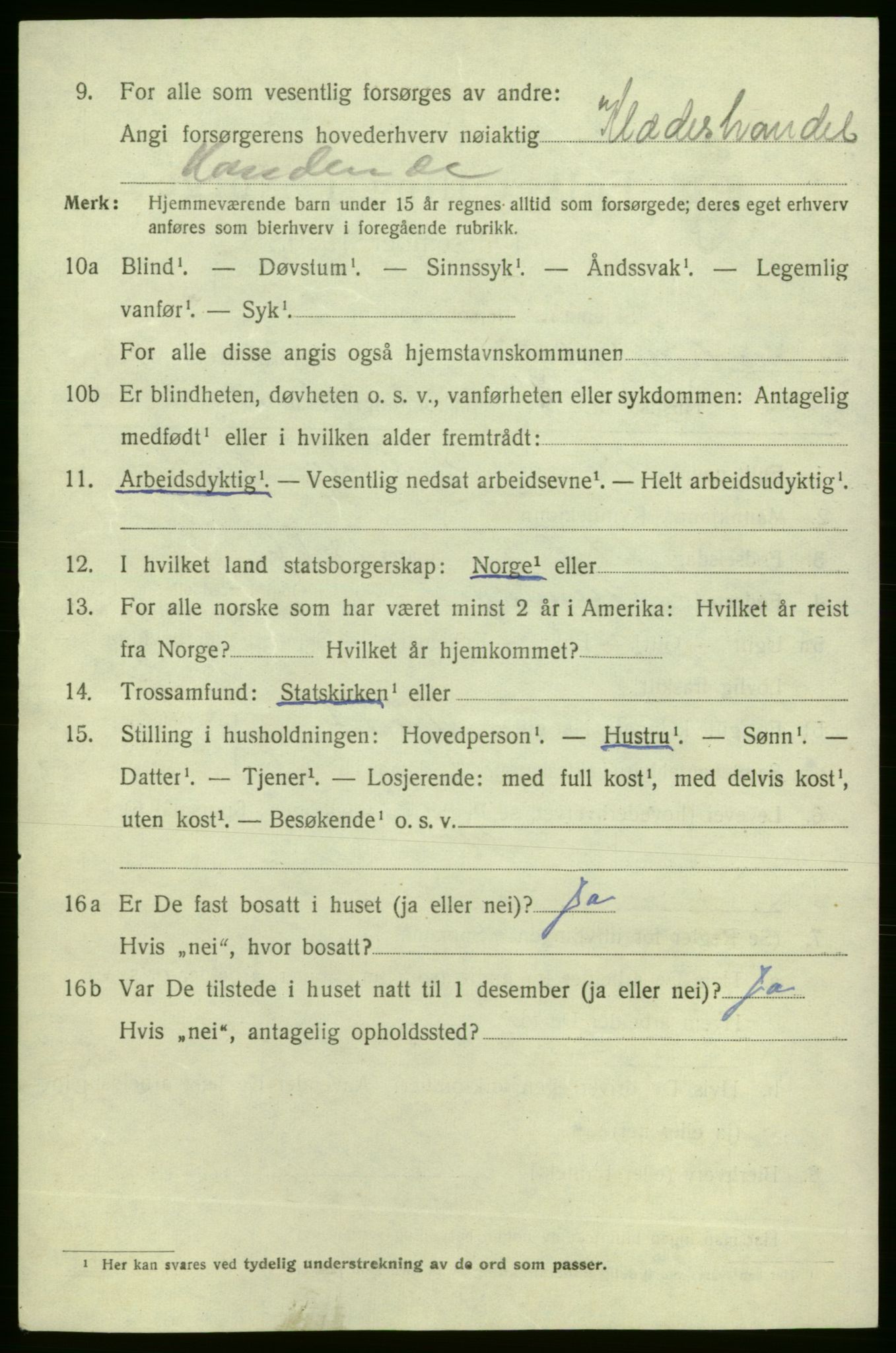 SAO, Folketelling 1920 for 0101 Fredrikshald kjøpstad, 1920, s. 9261