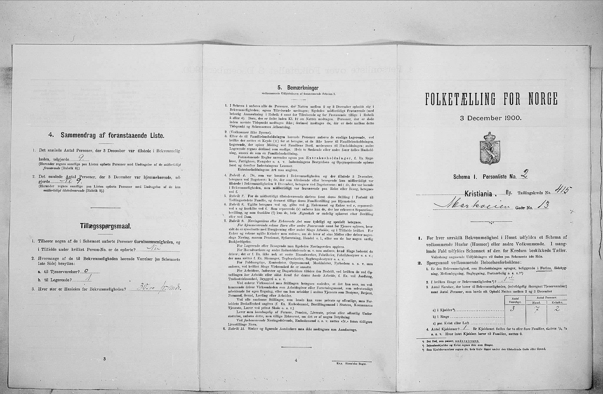 SAO, Folketelling 1900 for 0301 Kristiania kjøpstad, 1900, s. 57620