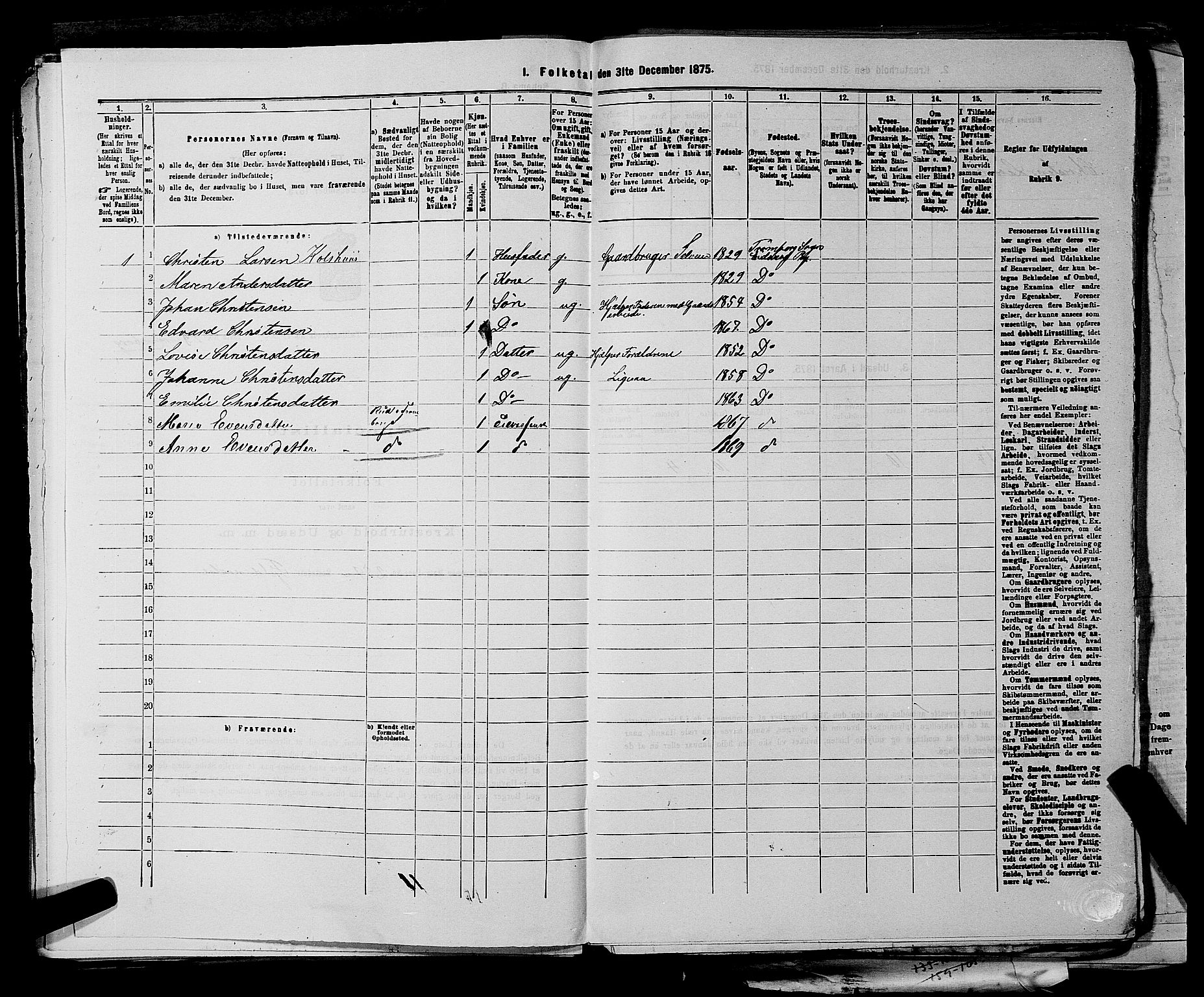RA, Folketelling 1875 for 0125P Eidsberg prestegjeld, 1875, s. 1310