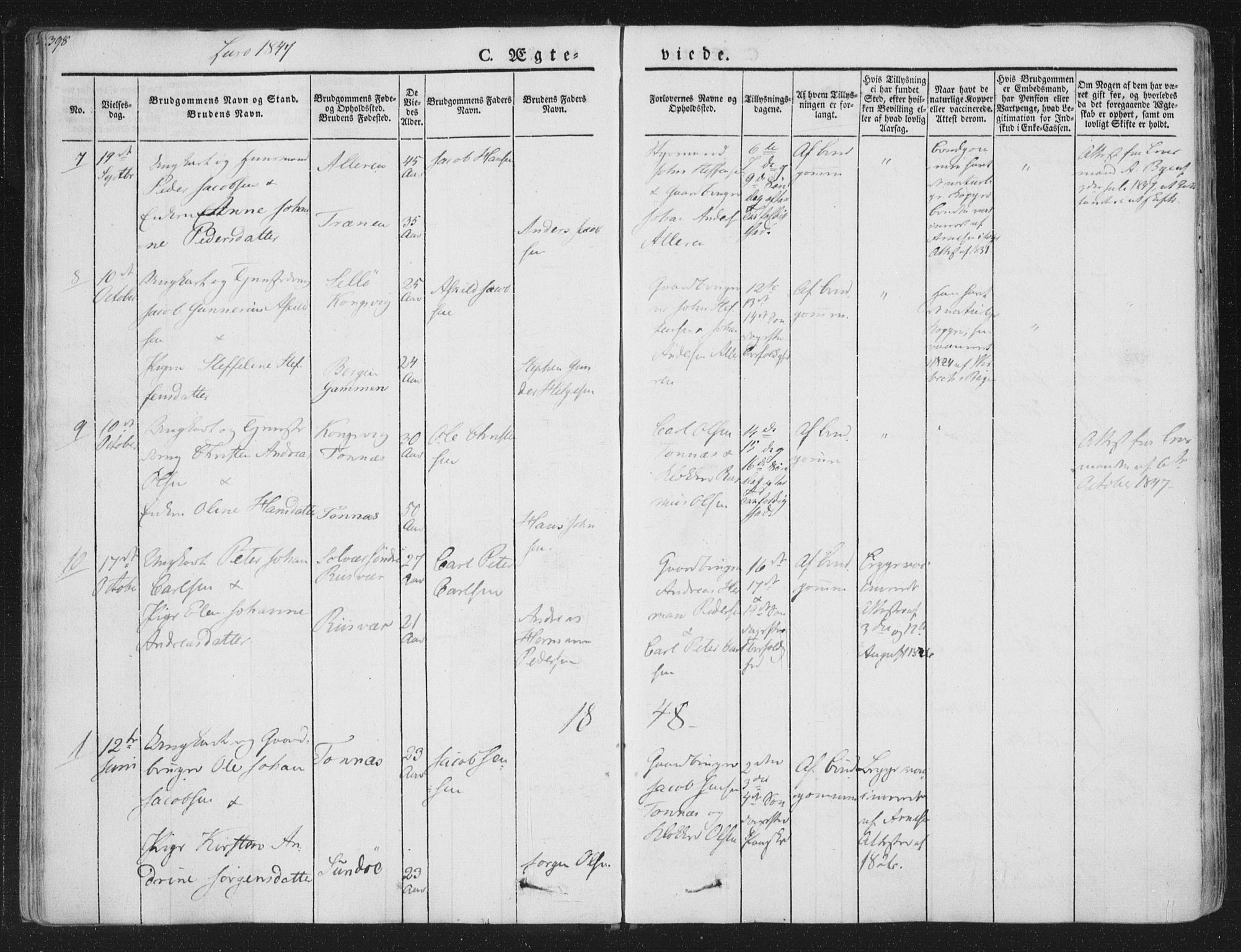 Ministerialprotokoller, klokkerbøker og fødselsregistre - Nordland, AV/SAT-A-1459/839/L0566: Ministerialbok nr. 839A03, 1825-1862, s. 398