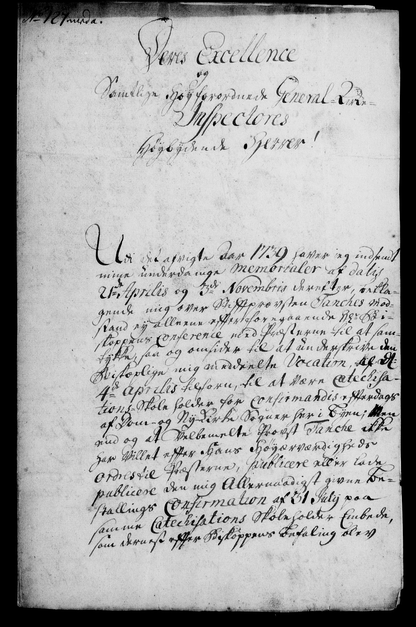 Generalkirkeinspektionskollegiet, DRA/A-0008/F4-06/F4-06-05: Protokollerede indkomne sager, 1740