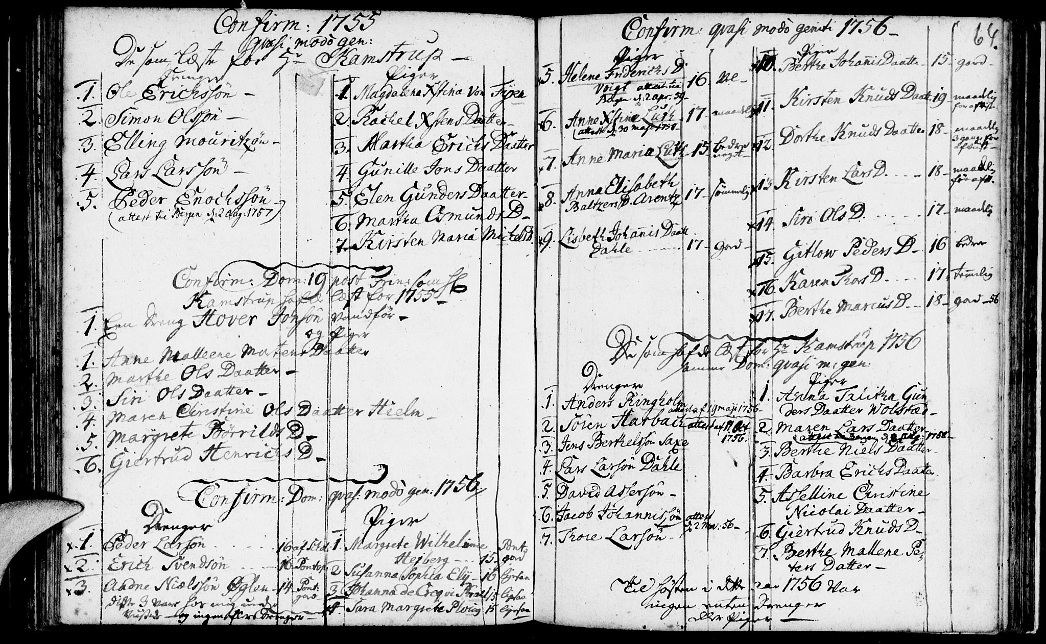Domkirken sokneprestkontor, AV/SAST-A-101812/001/30/30BA/L0003: Ministerialbok nr. A 3 /1, 1738-1760, s. 64