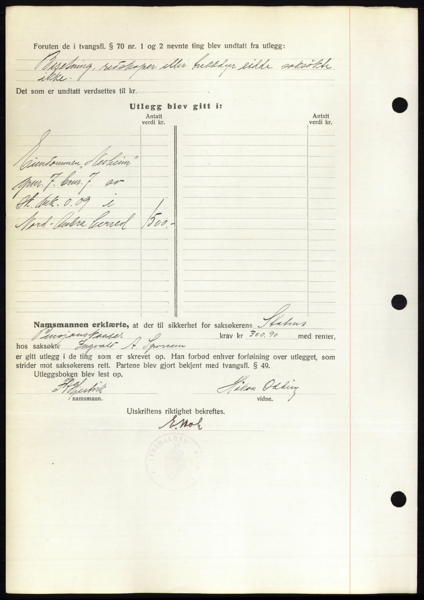 Romsdal sorenskriveri, AV/SAT-A-4149/1/2/2C/L0060: Pantebok nr. 54, 1931-1932, Tingl.dato: 01.10.1931