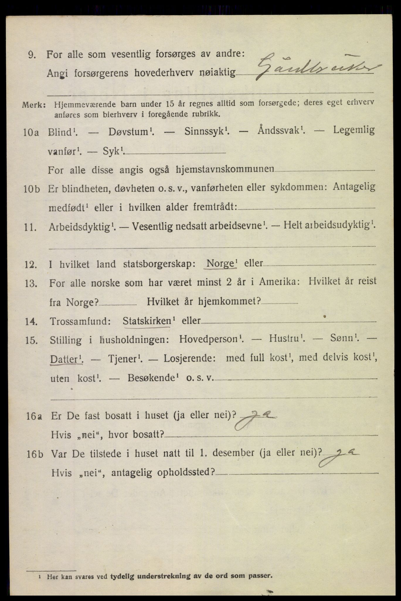 SAH, Folketelling 1920 for 0540 Sør-Aurdal herred, 1920, s. 2148