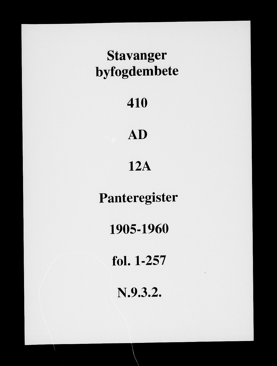Stavanger byfogd, SAST/A-101408/001/4/41/410/410AD/L0012A: Panteregister nr. AD 12A, 1907