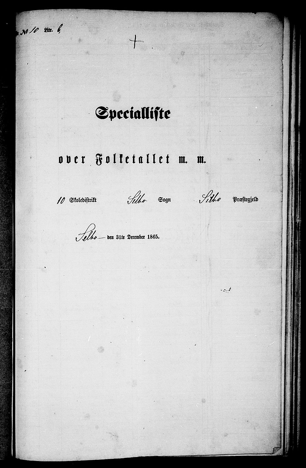 RA, Folketelling 1865 for 1664P Selbu prestegjeld, 1865, s. 191