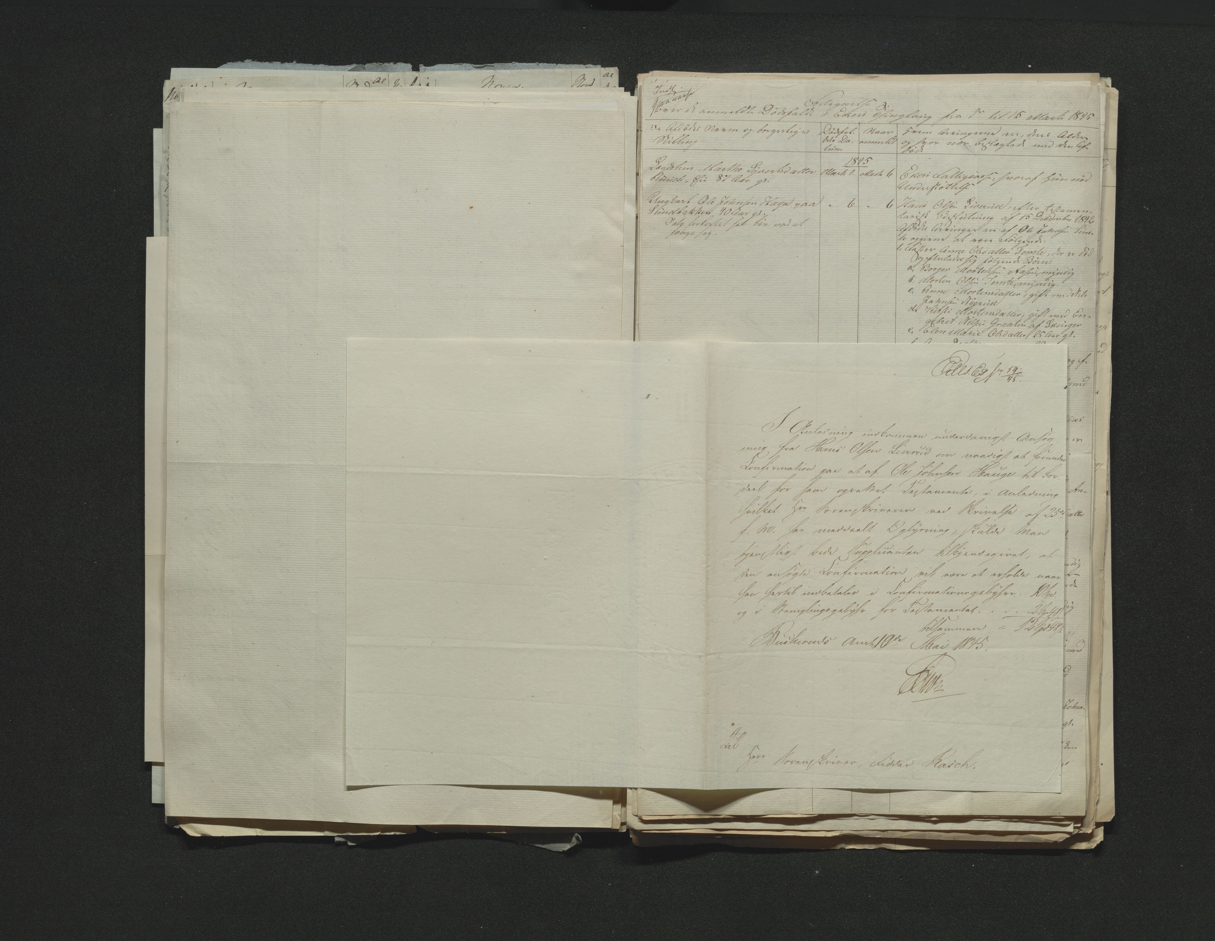 Eiker, Modum og Sigdal sorenskriveri, AV/SAKO-A-123/H/Ha/Hab/L0006: Dødsfallsmeldinger, 1841-1845