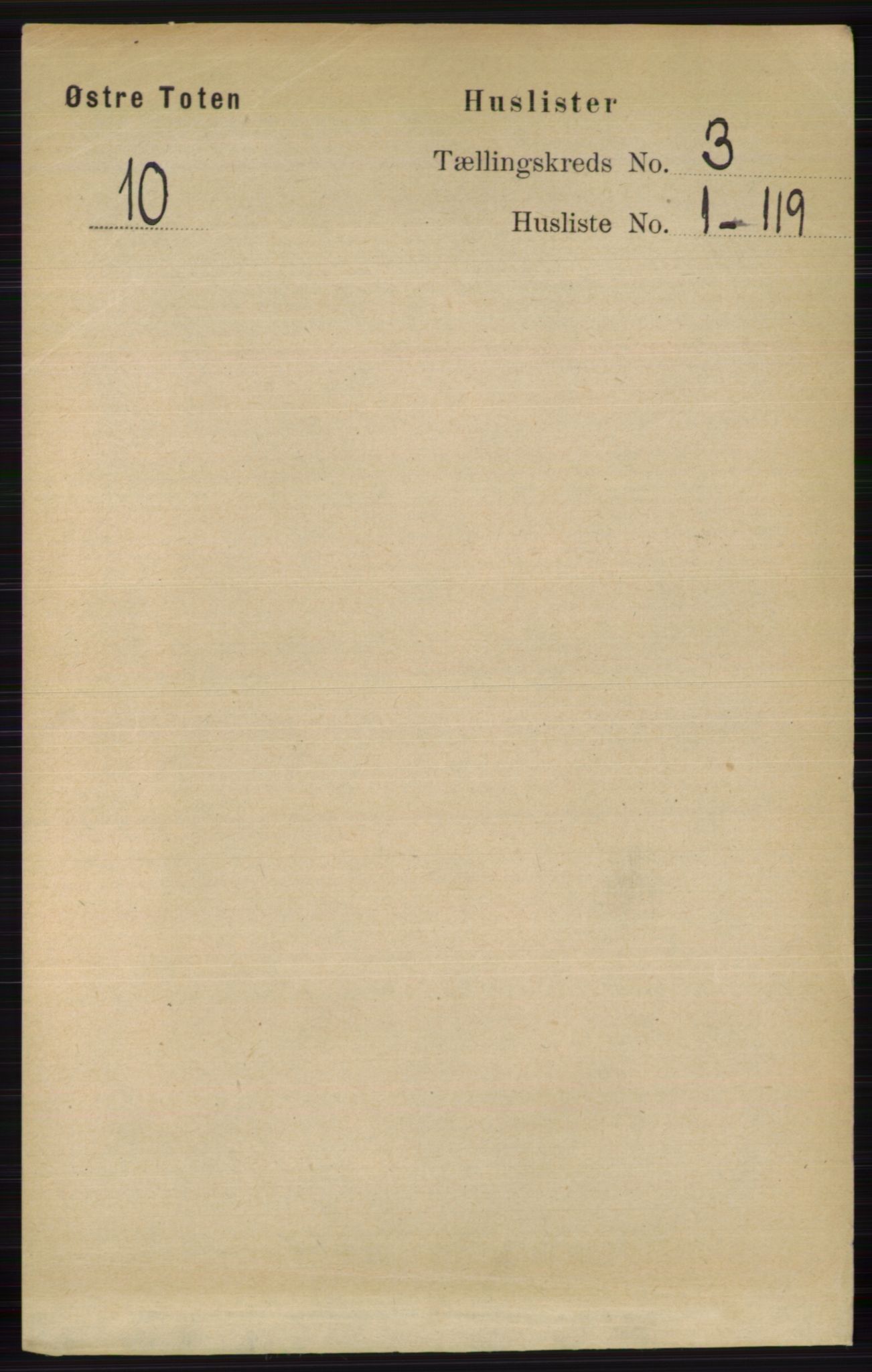 RA, Folketelling 1891 for 0528 Østre Toten herred, 1891, s. 1430