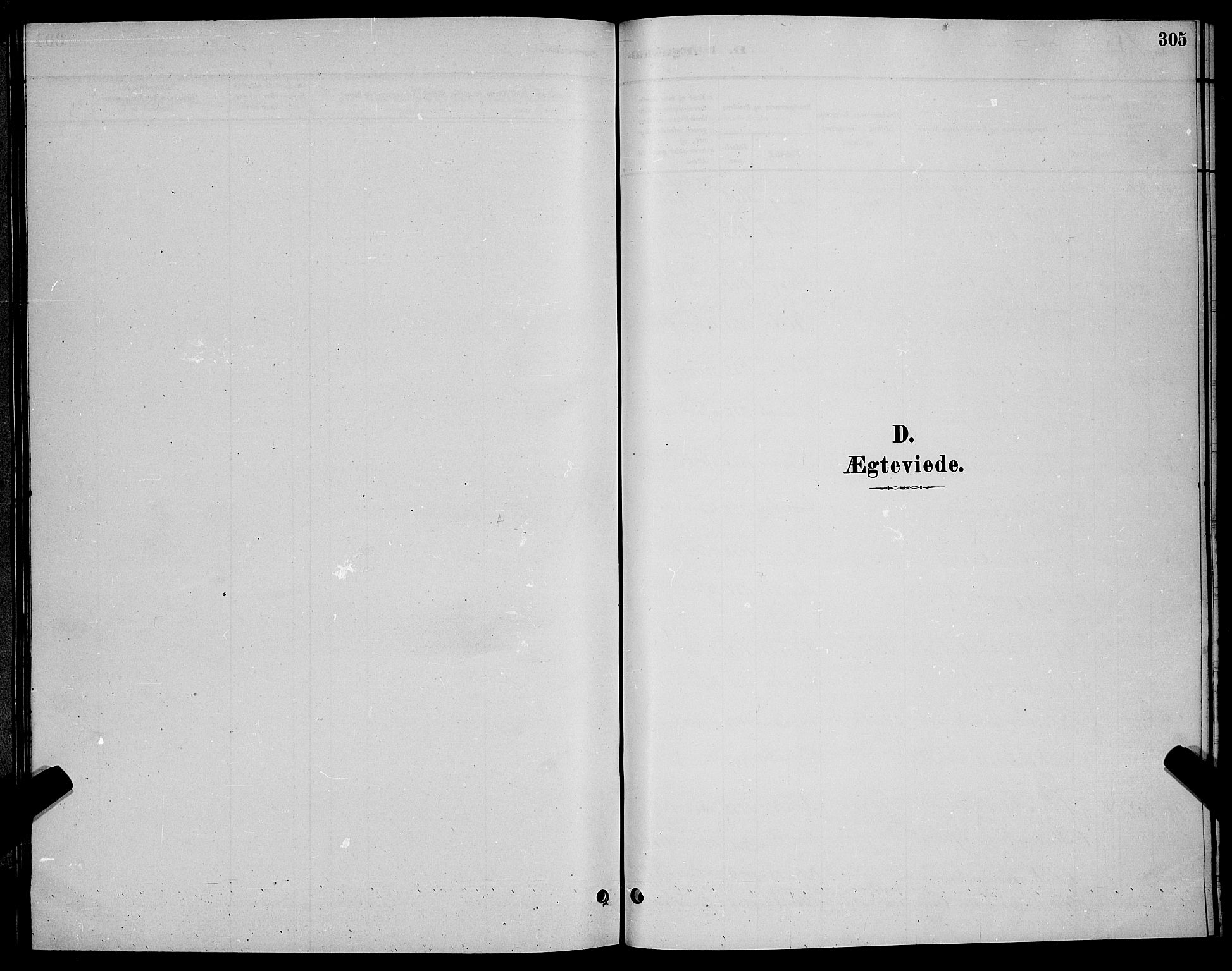 Ibestad sokneprestembete, SATØ/S-0077/H/Ha/Hab/L0007klokker: Klokkerbok nr. 7, 1879-1889, s. 305