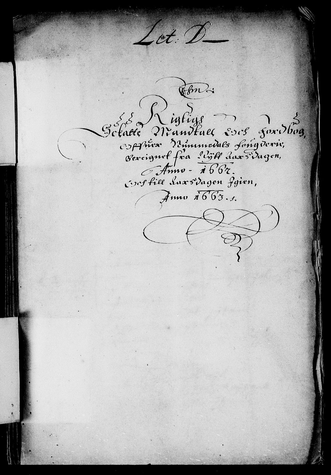 Rentekammeret inntil 1814, Reviderte regnskaper, Stiftamtstueregnskaper, Trondheim stiftamt og Nordland amt, AV/RA-EA-6044/R/Rd/L0001: Trondheim stiftamt, 1662