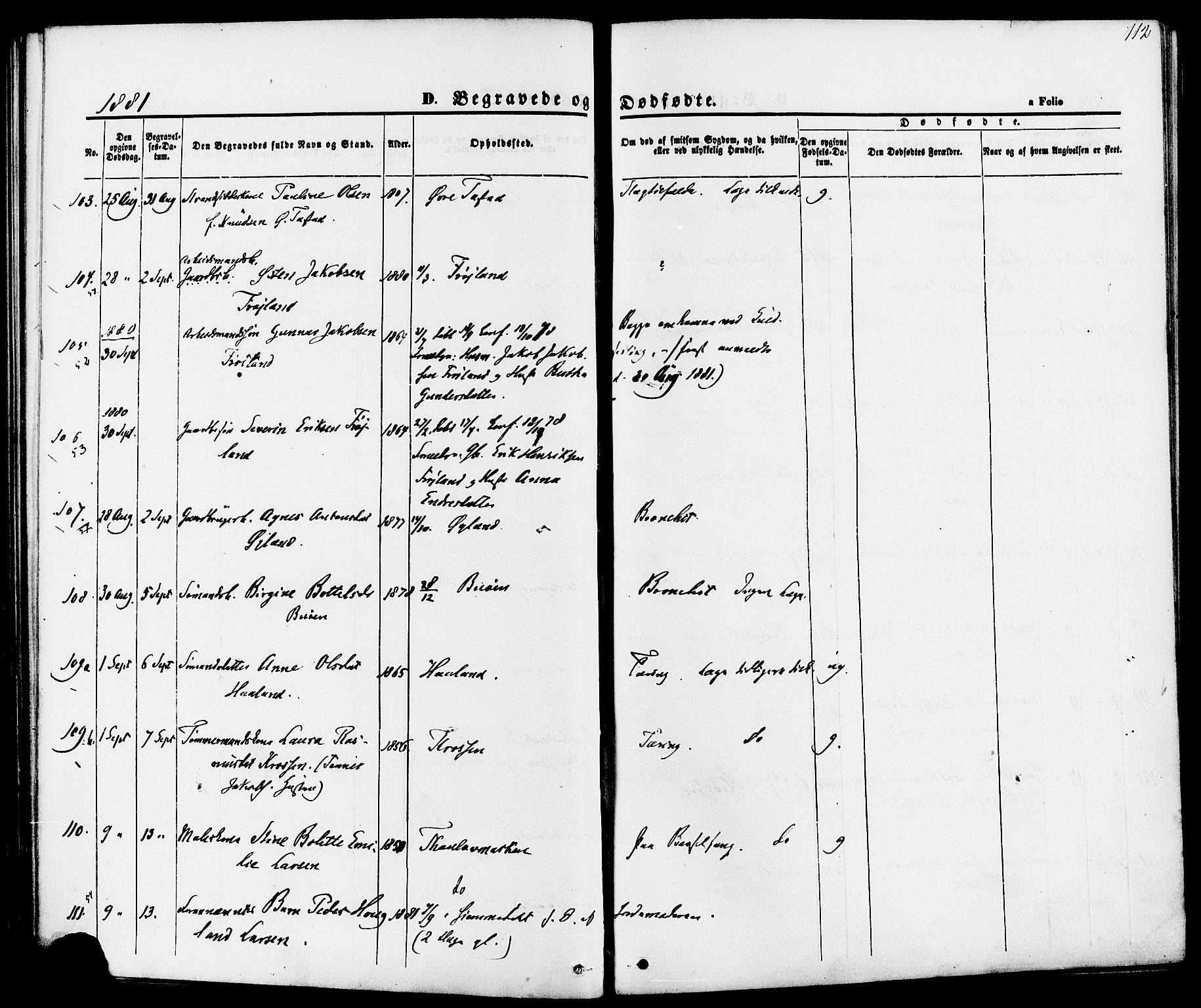 Hetland sokneprestkontor, AV/SAST-A-101826/30/30BA/L0006: Ministerialbok nr. A 6, 1869-1884, s. 112