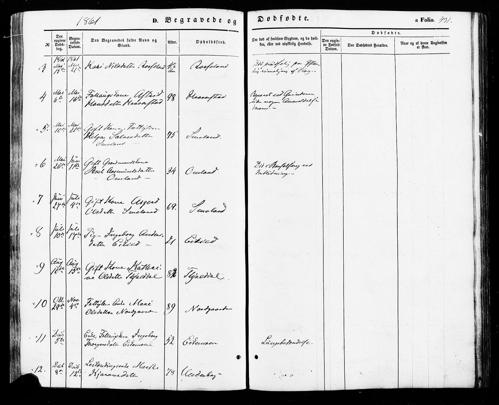 Åseral sokneprestkontor, AV/SAK-1111-0051/F/Fa/L0002: Ministerialbok nr. A 2, 1854-1884, s. 431