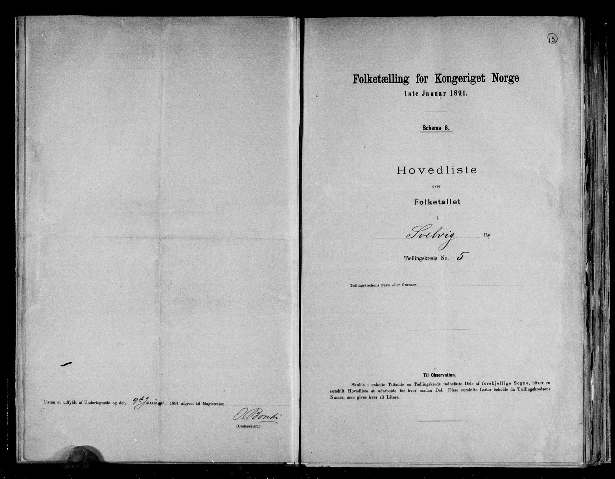RA, Folketelling 1891 for 0701 Svelvik ladested, 1891, s. 13
