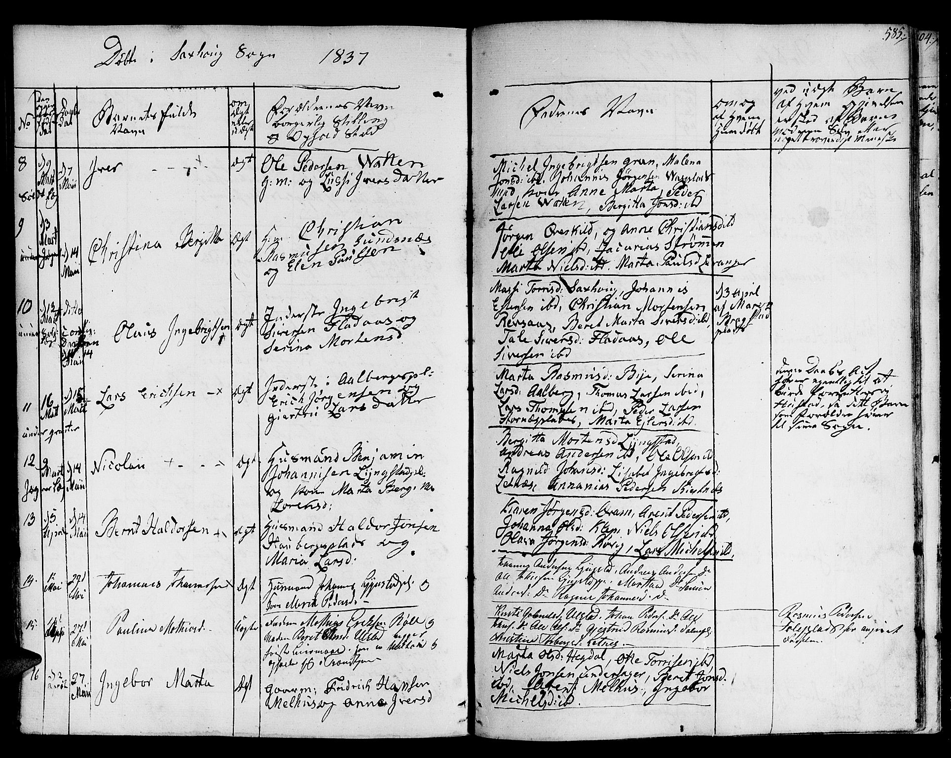 Ministerialprotokoller, klokkerbøker og fødselsregistre - Nord-Trøndelag, SAT/A-1458/730/L0277: Ministerialbok nr. 730A06 /1, 1830-1839, s. 585