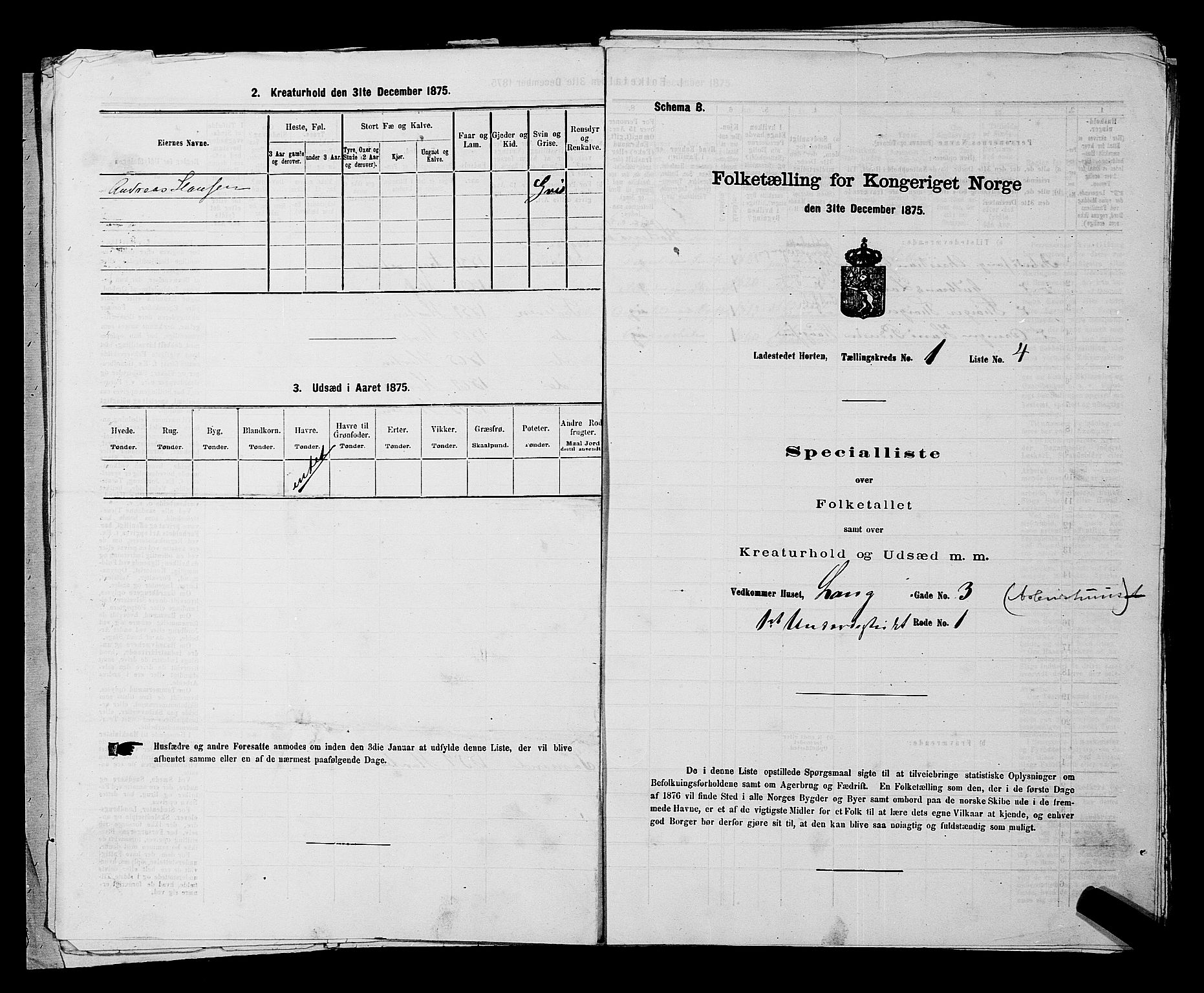 SAKO, Folketelling 1875 for 0703P Horten prestegjeld, 1875, s. 40