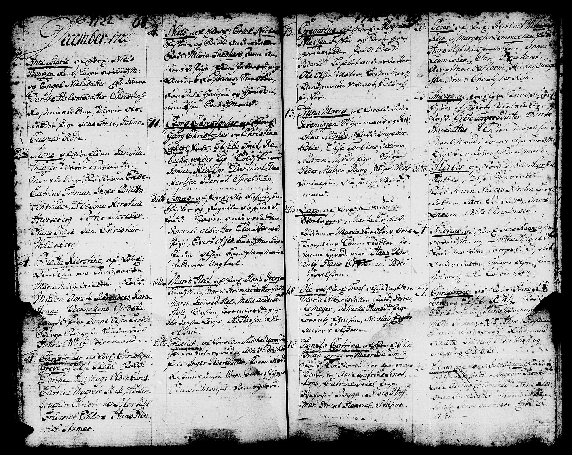 Domkirken sokneprestembete, AV/SAB-A-74801/H/Haa/L0001: Ministerialbok nr. A 1, 1719-1732, s. 68-69