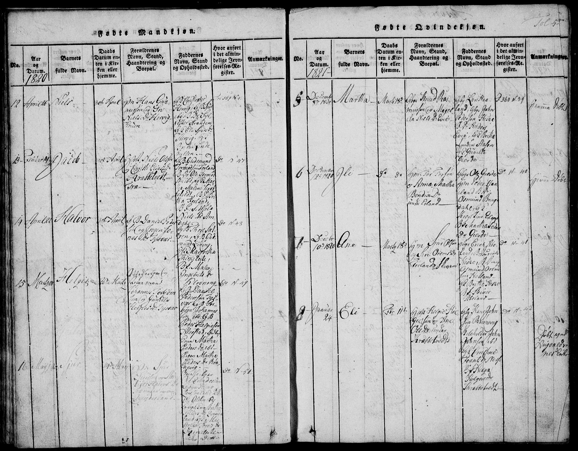 Skjold sokneprestkontor, AV/SAST-A-101847/H/Ha/Hab/L0002: Klokkerbok nr. B 2 /1, 1815-1830, s. 54