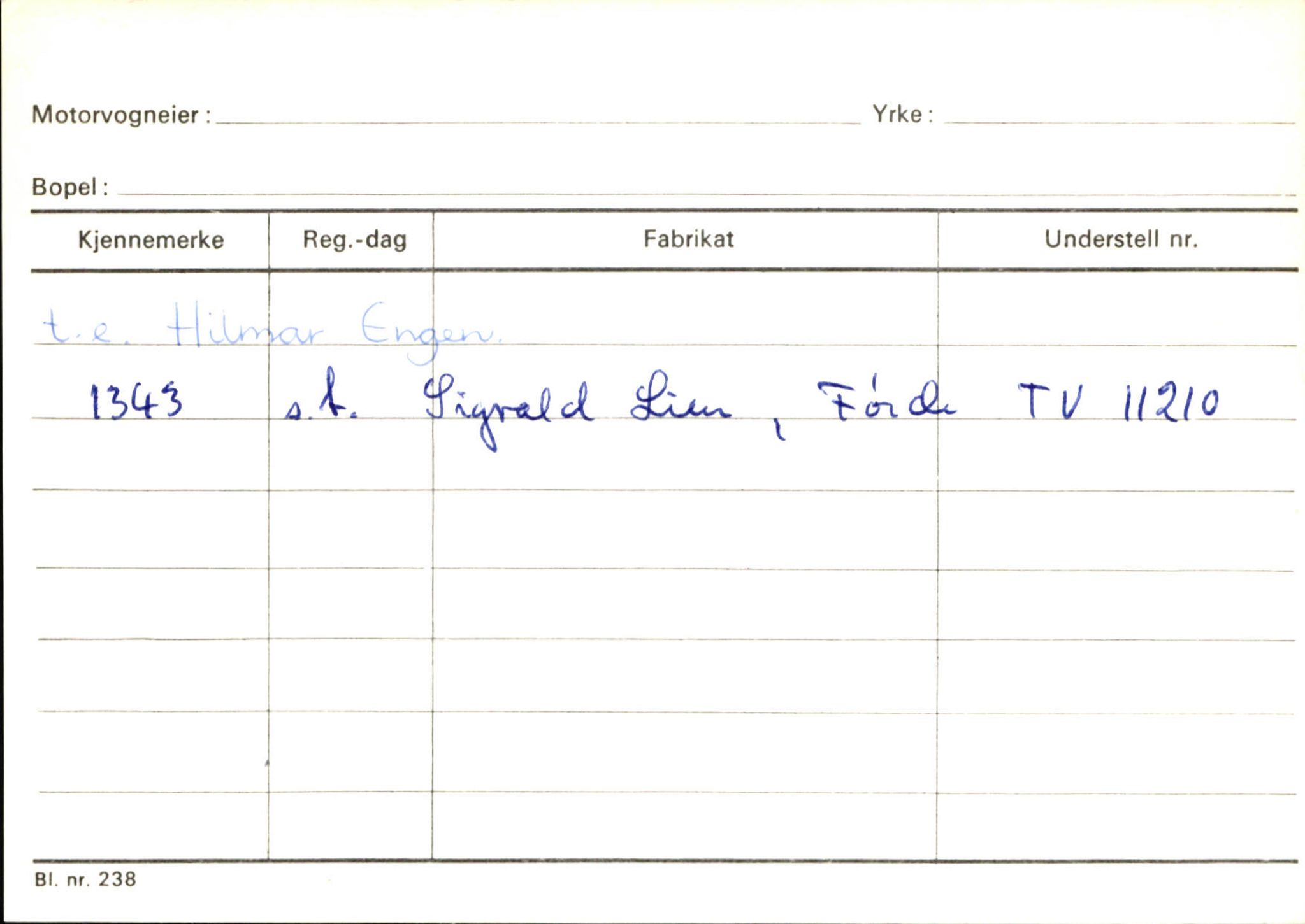 Statens vegvesen, Sogn og Fjordane vegkontor, SAB/A-5301/4/F/L0130: Eigarregister Eid T-Å. Høyanger A-O, 1945-1975, s. 1655