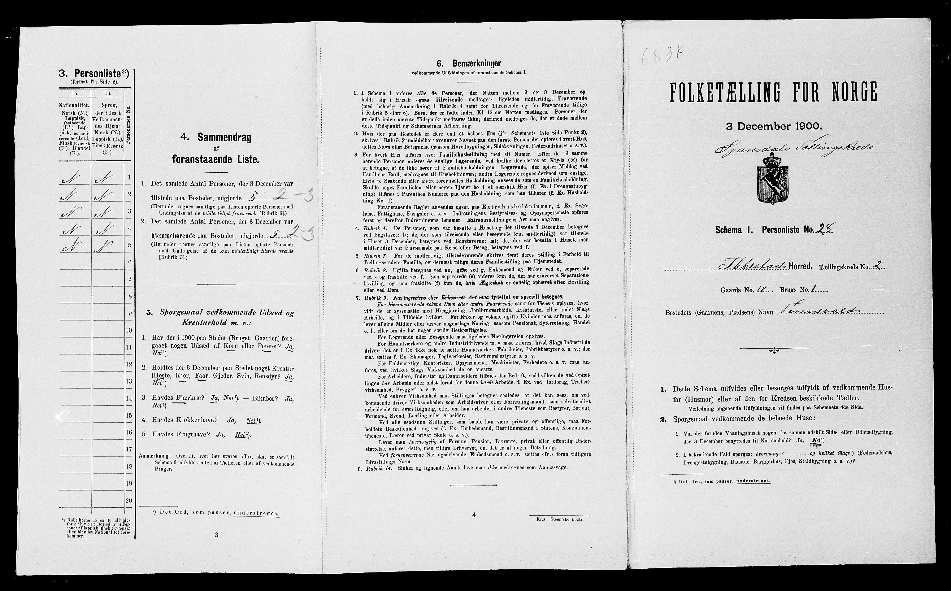 SATØ, Folketelling 1900 for 1917 Ibestad herred, 1900, s. 408