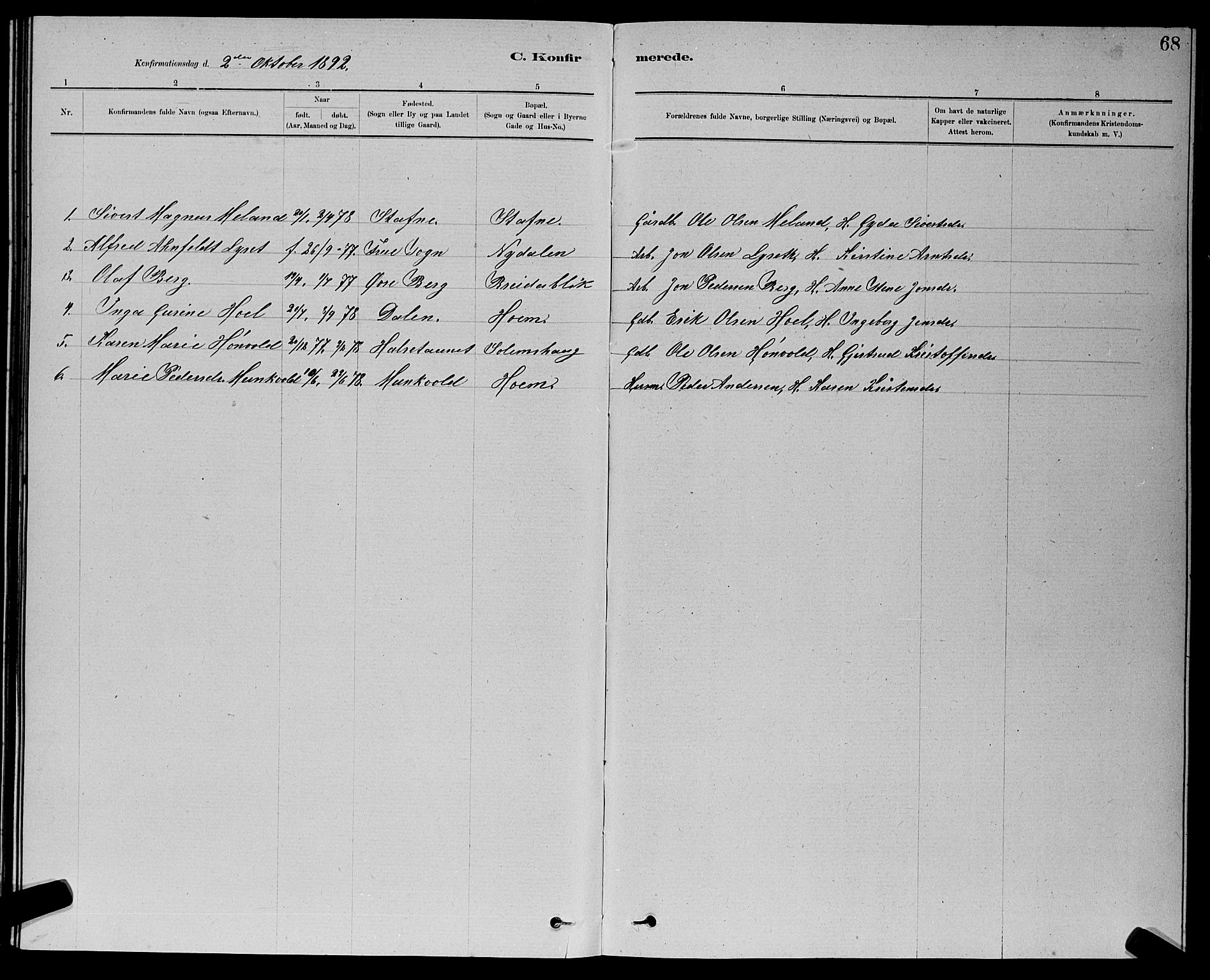 Ministerialprotokoller, klokkerbøker og fødselsregistre - Sør-Trøndelag, SAT/A-1456/611/L0354: Klokkerbok nr. 611C02, 1881-1896, s. 68