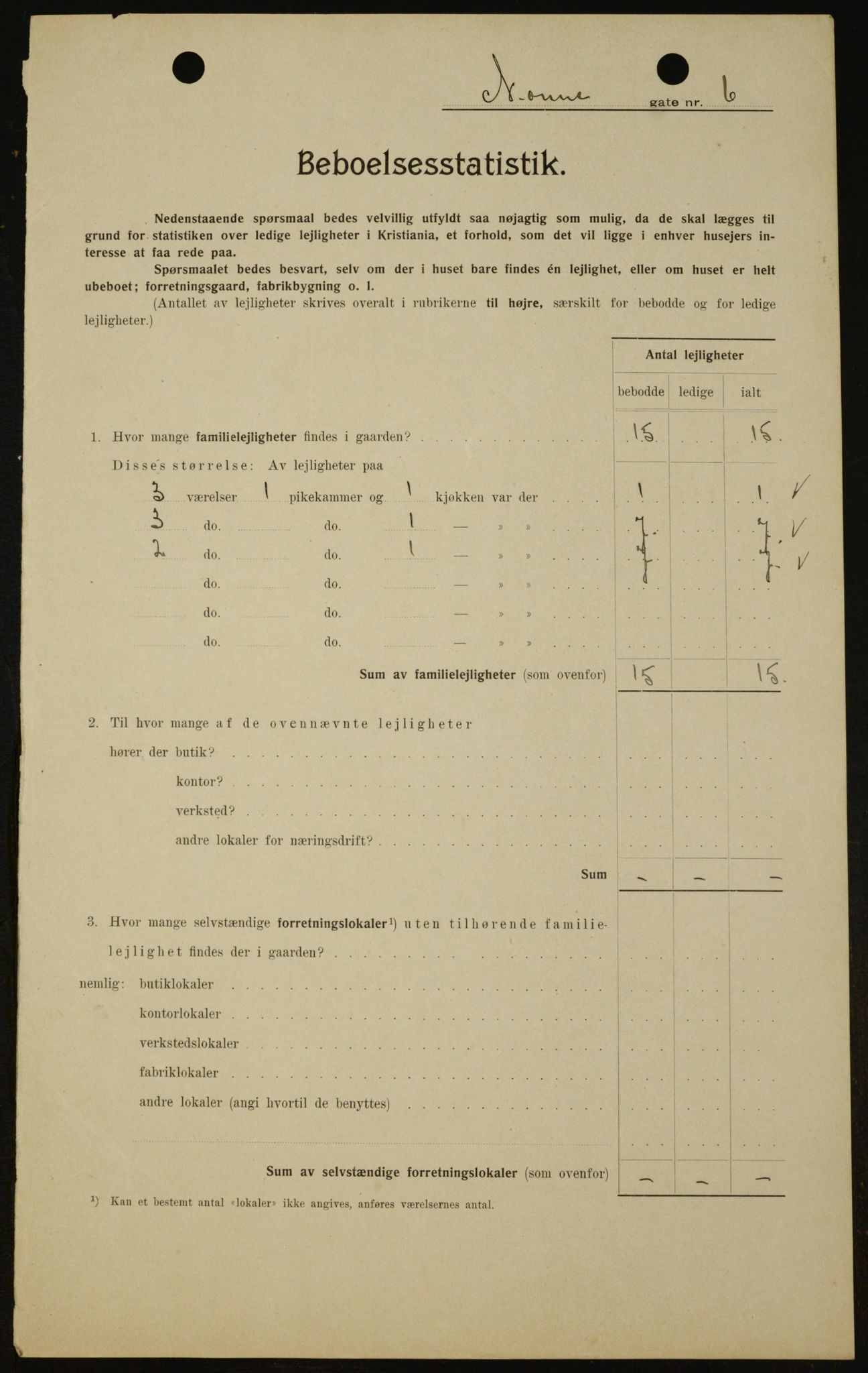 OBA, Kommunal folketelling 1.2.1909 for Kristiania kjøpstad, 1909, s. 64634