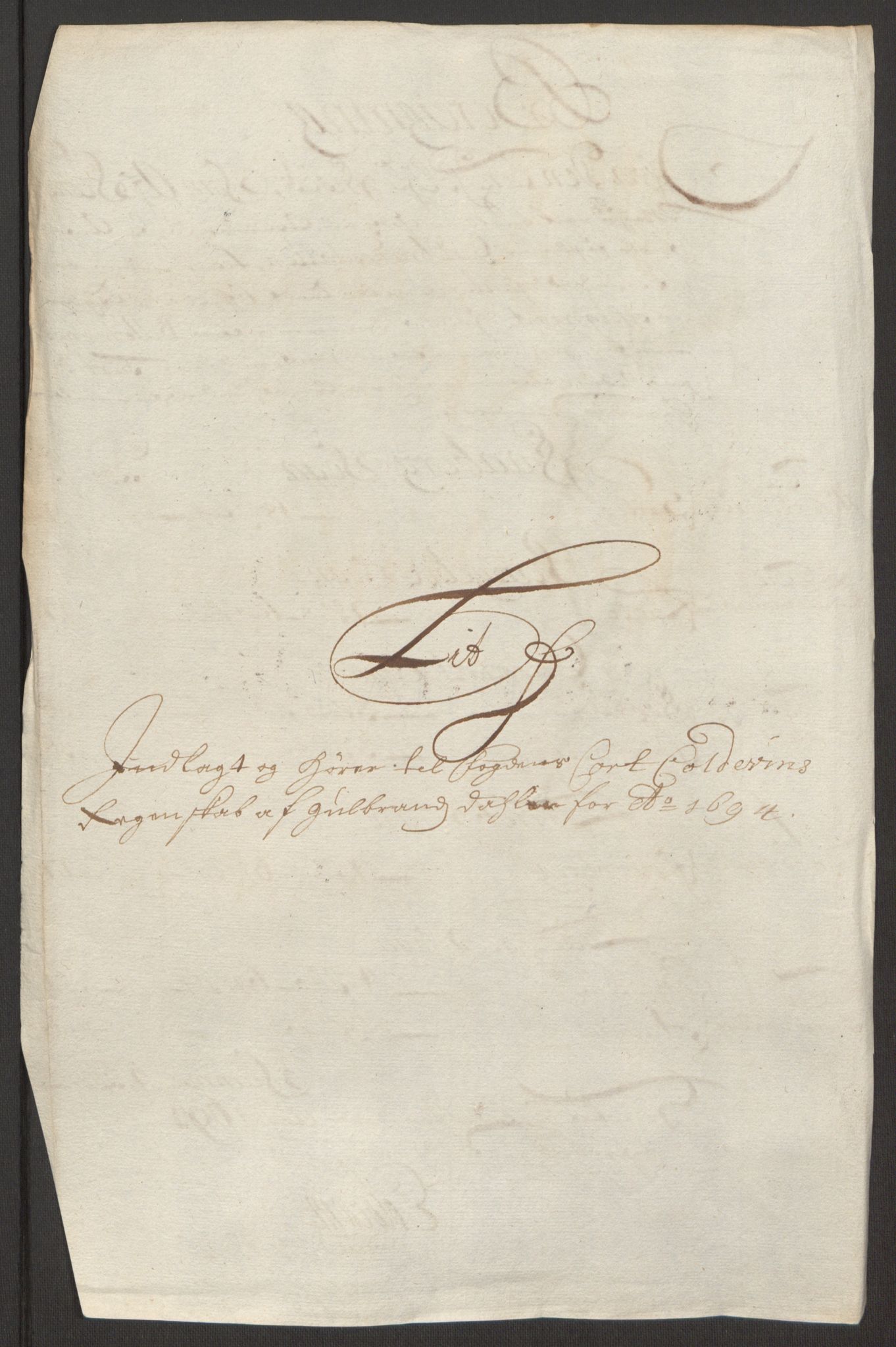 Rentekammeret inntil 1814, Reviderte regnskaper, Fogderegnskap, AV/RA-EA-4092/R17/L1168: Fogderegnskap Gudbrandsdal, 1694, s. 306