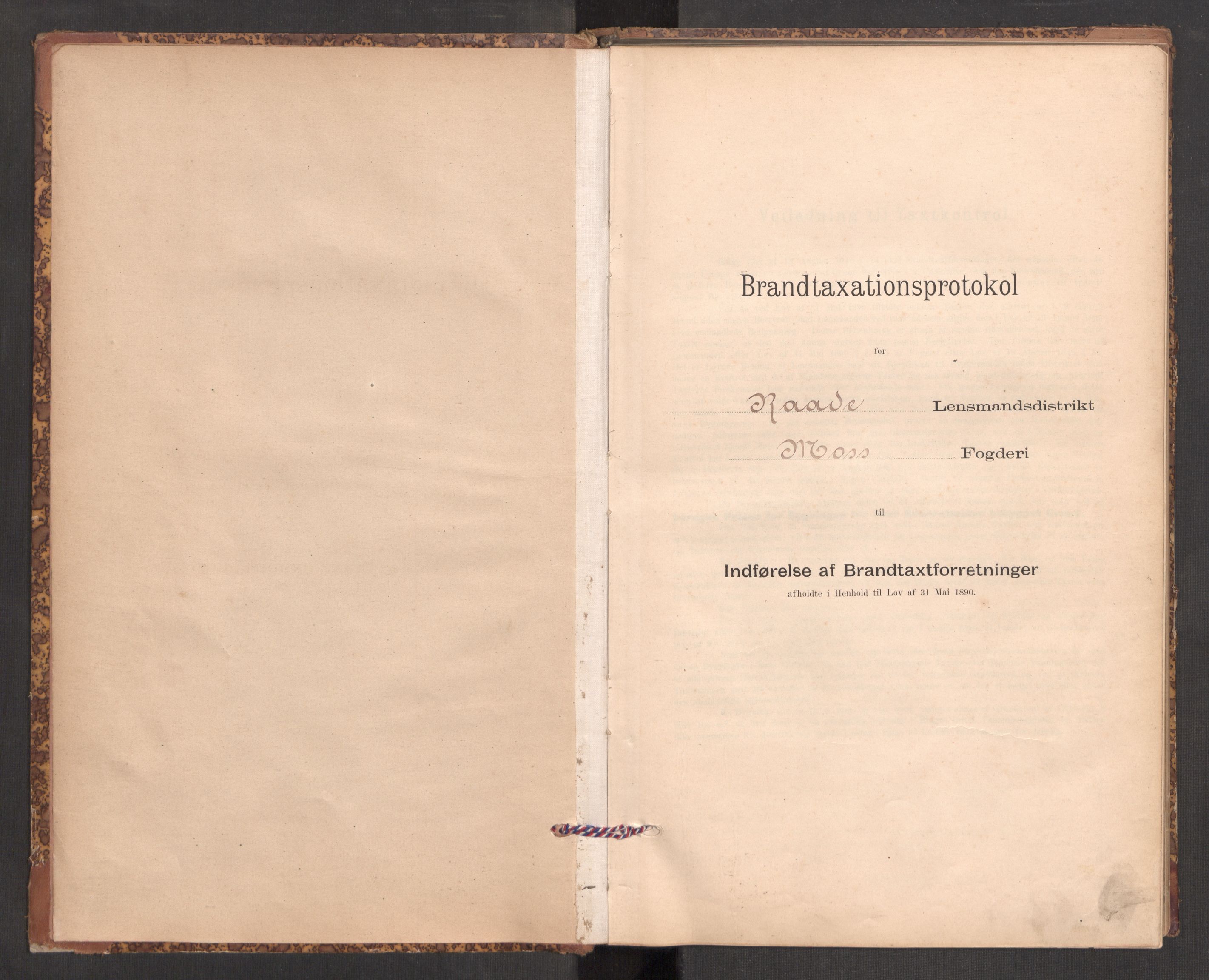 Norges brannkasse, branntakster Råde, AV/SAO-A-11370/F/Fb/L0001: Branntakstprotokoll, 1896-1939