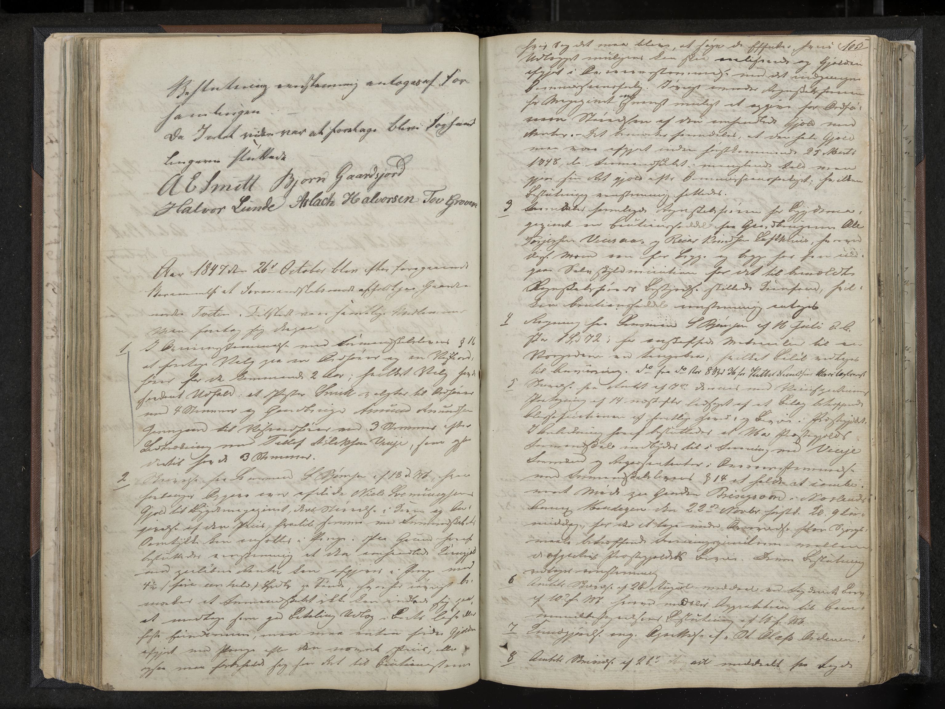 Vinje formannskap og sentraladministrasjon, IKAK/0834021-1/A/L0001: Møtebok, 1838-1889, s. 105
