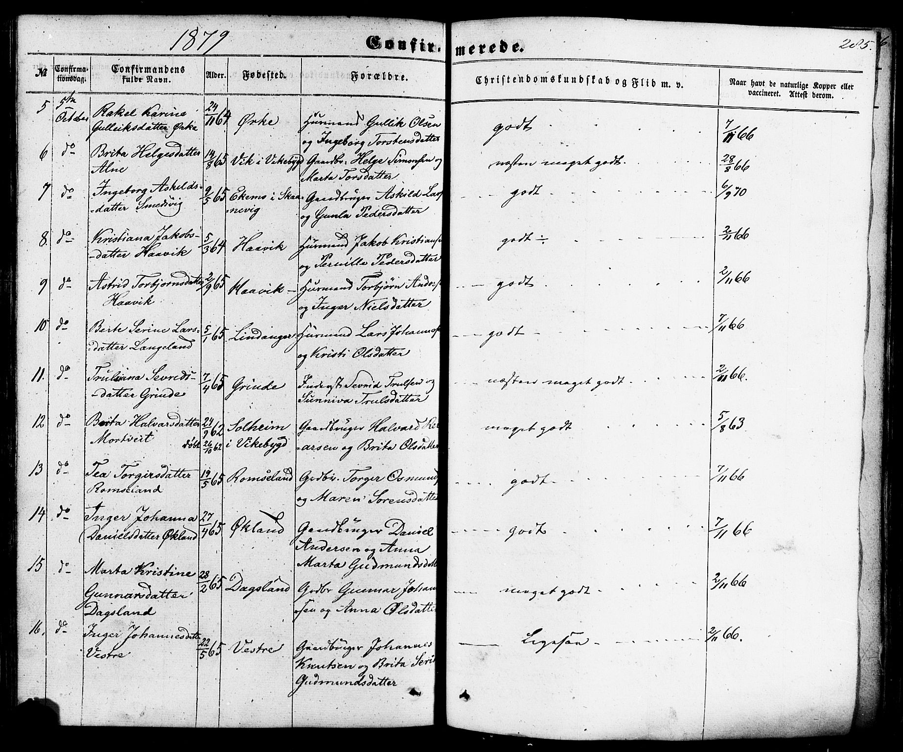 Skjold sokneprestkontor, AV/SAST-A-101847/H/Ha/Haa/L0008: Ministerialbok nr. A 8, 1856-1882, s. 285