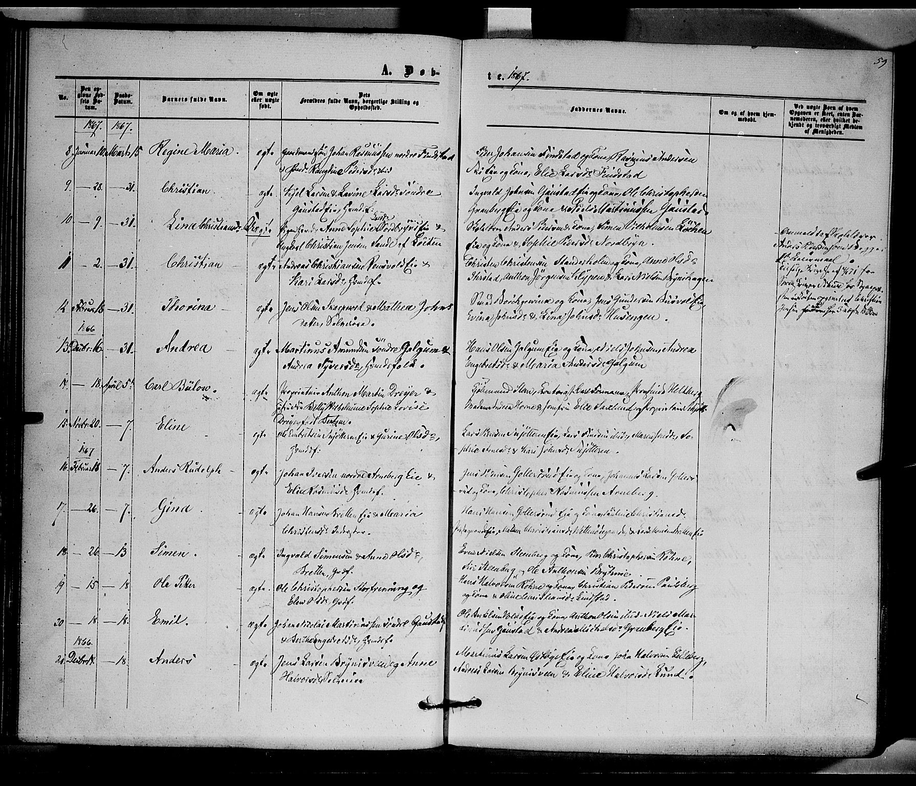 Romedal prestekontor, AV/SAH-PREST-004/K/L0005: Ministerialbok nr. 5, 1862-1874, s. 59
