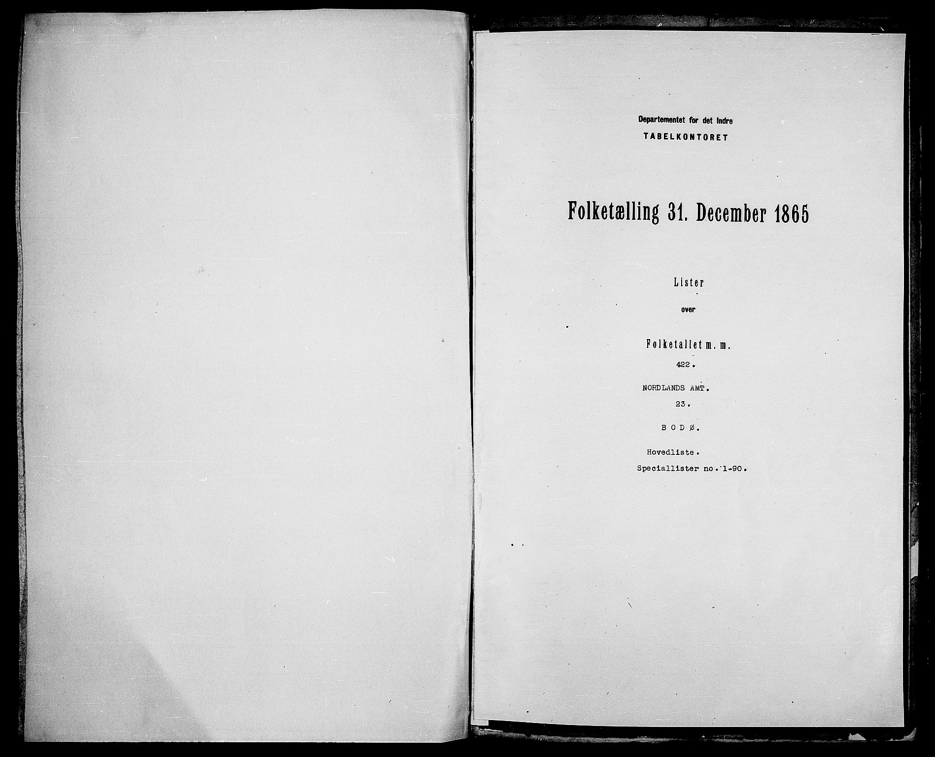 RA, Folketelling 1865 for 1804B Bodø prestegjeld, Bodø kjøpstad, 1865, s. 2