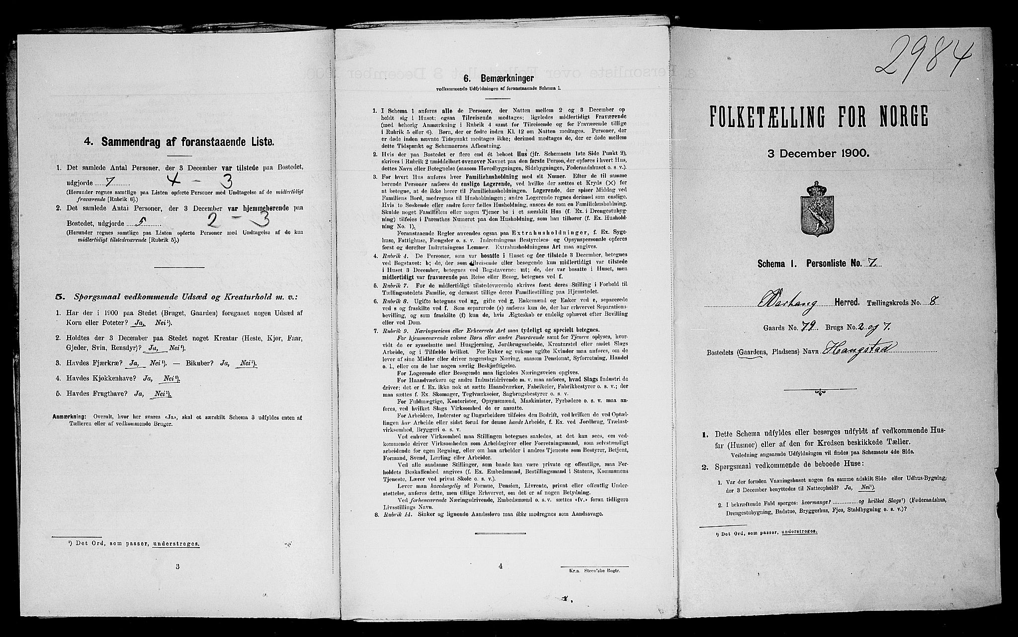 SAST, Folketelling 1900 for 1118 Varhaug herred, 1900, s. 588