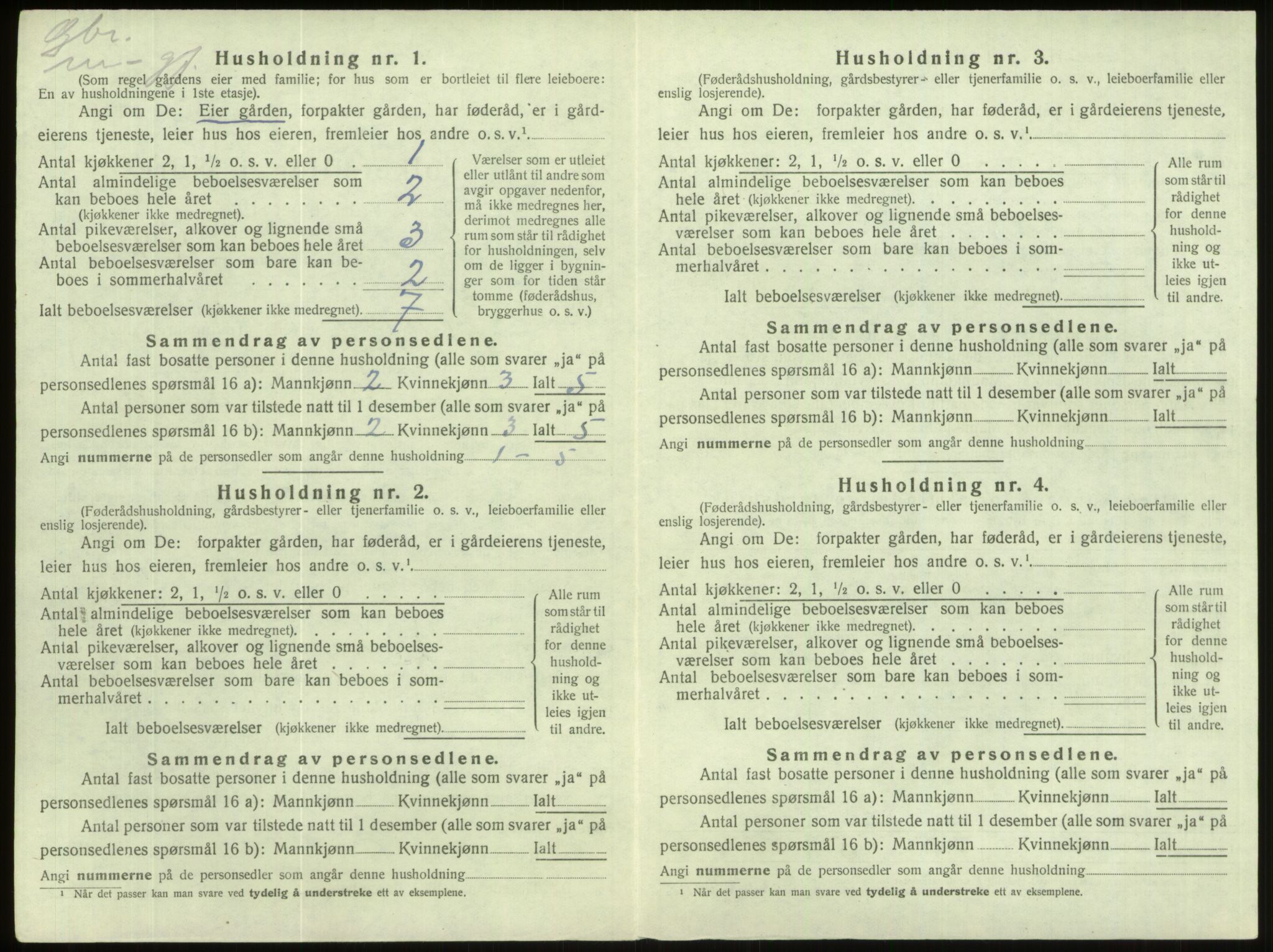 SAB, Folketelling 1920 for 1445 Gloppen herred, 1920, s. 784