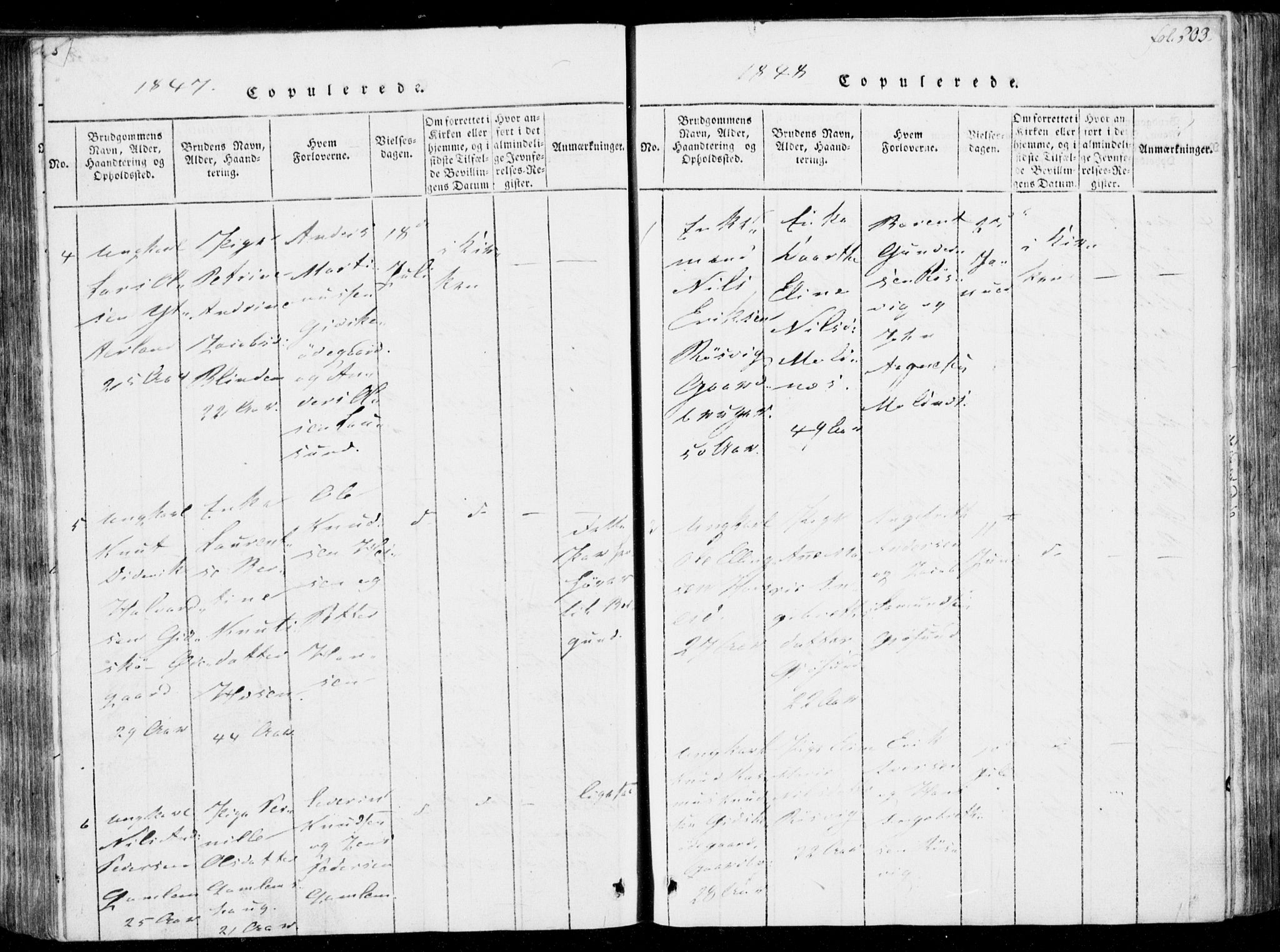 Ministerialprotokoller, klokkerbøker og fødselsregistre - Møre og Romsdal, SAT/A-1454/537/L0517: Ministerialbok nr. 537A01, 1818-1862, s. 203