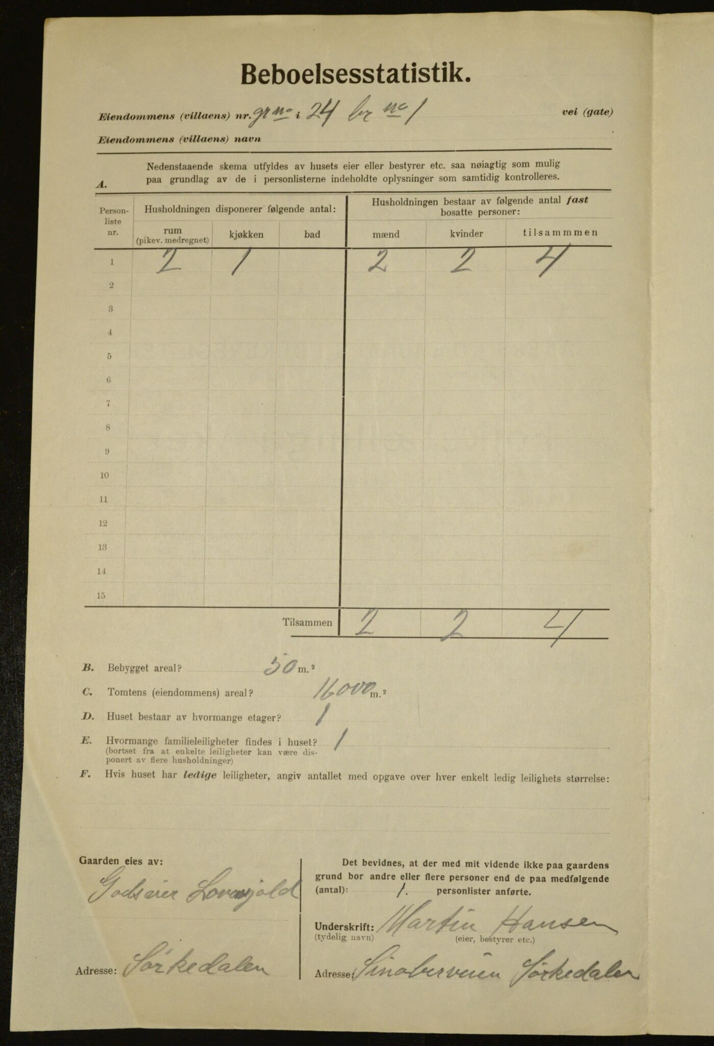 , Kommunal folketelling 1.12.1923 for Aker, 1923, s. 7248