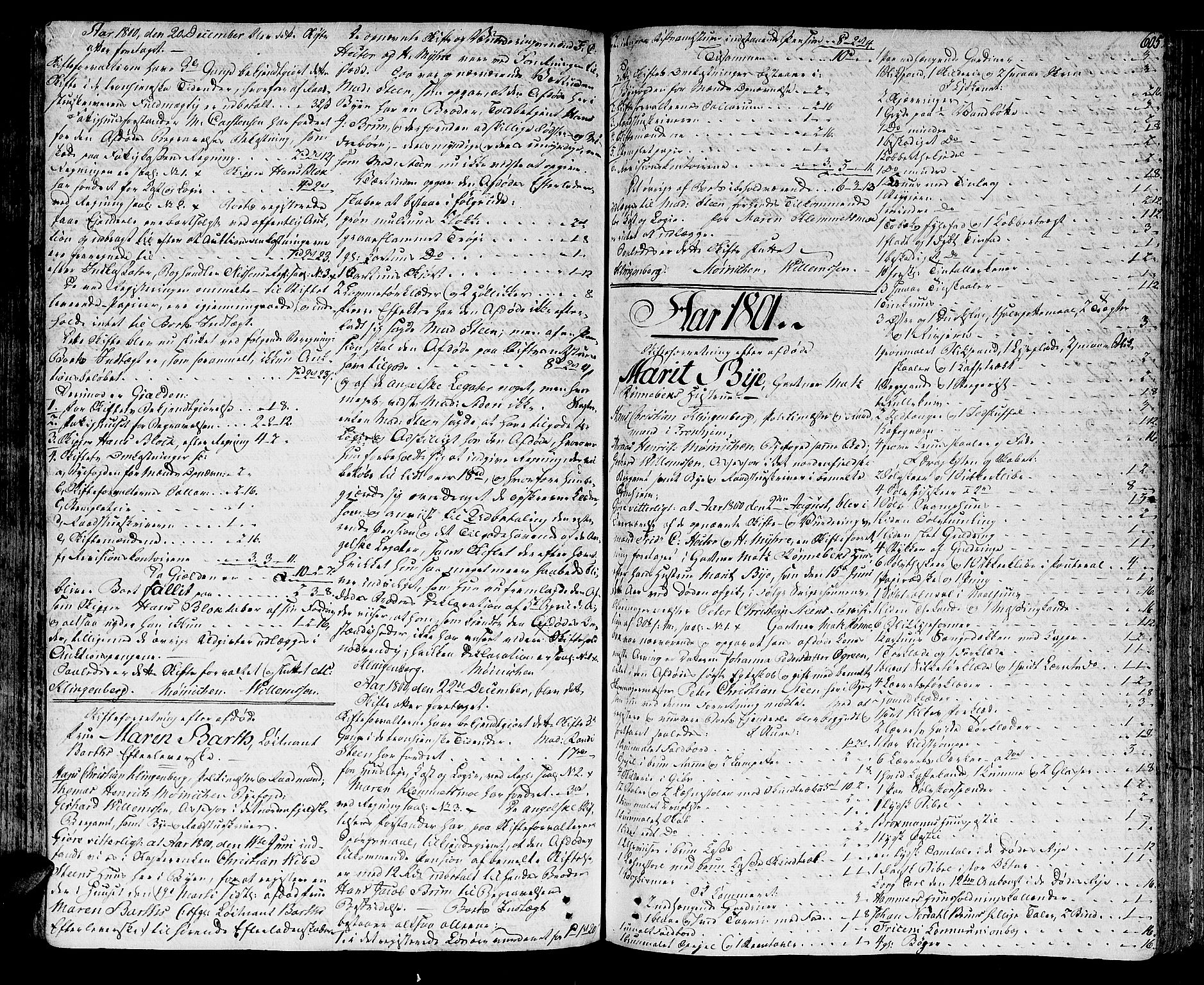Trondheim byfogd, AV/SAT-A-0003/1/3/3A/L0024: Skifteprotokoll - gml.nr.20b. U, 1794-1810, s. 605