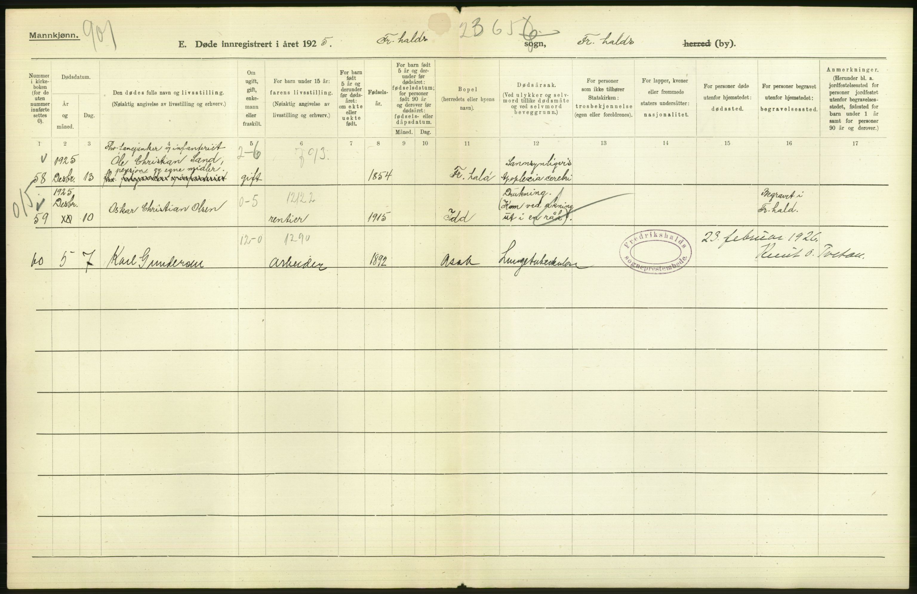 Statistisk sentralbyrå, Sosiodemografiske emner, Befolkning, AV/RA-S-2228/D/Df/Dfc/Dfce/L0002: Østfold fylke: Gifte, døde. Bygder og byer., 1925, s. 4