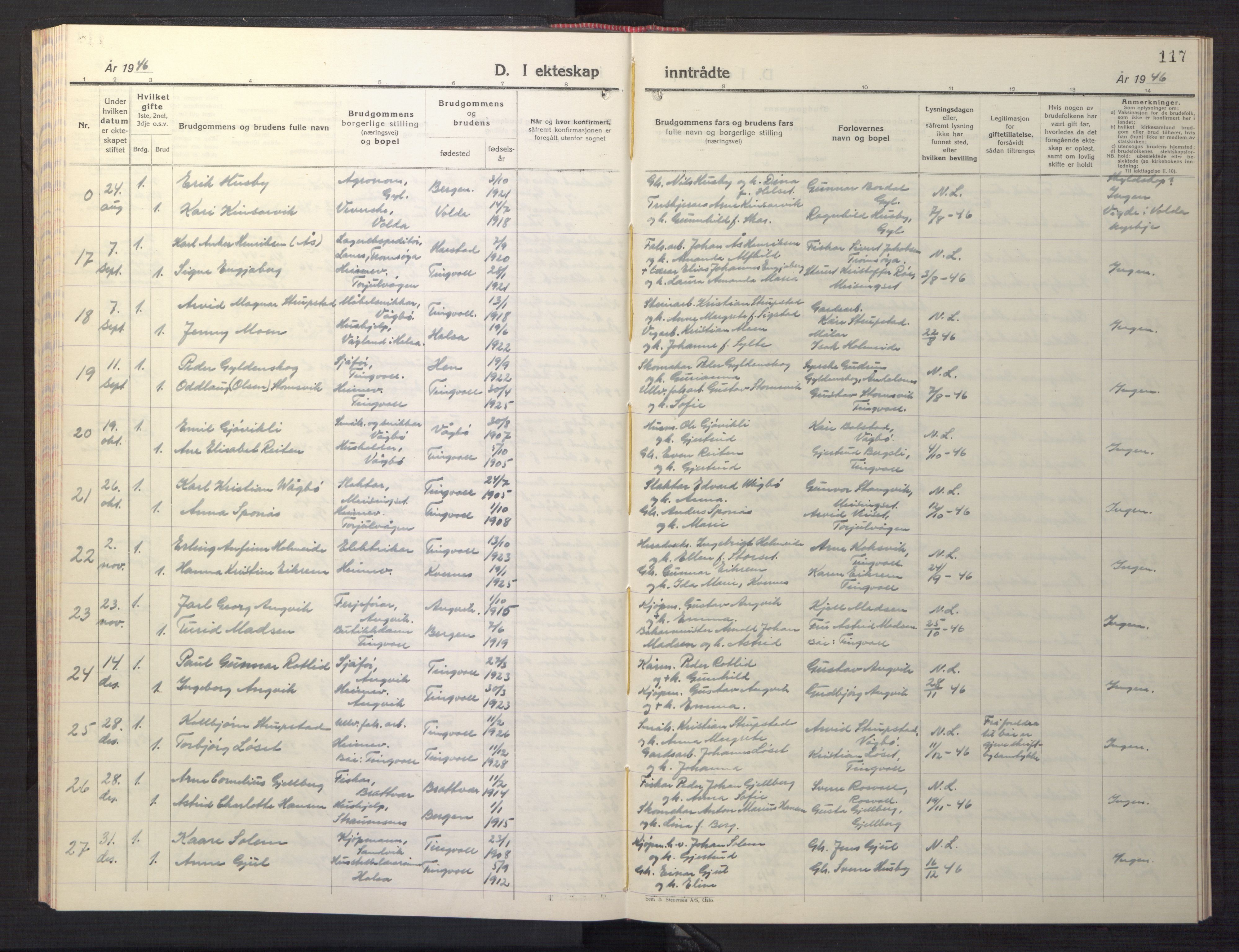 Ministerialprotokoller, klokkerbøker og fødselsregistre - Møre og Romsdal, AV/SAT-A-1454/586/L0996: Klokkerbok nr. 586C07, 1944-1949, s. 117