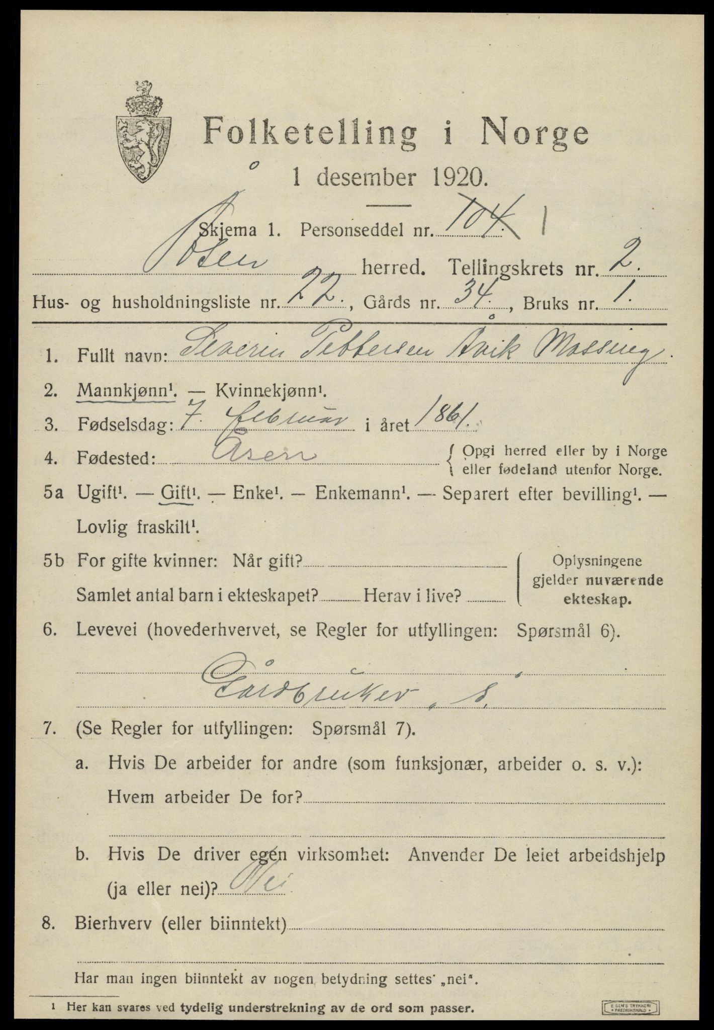 SAT, Folketelling 1920 for 1716 Åsen herred, 1920, s. 1914