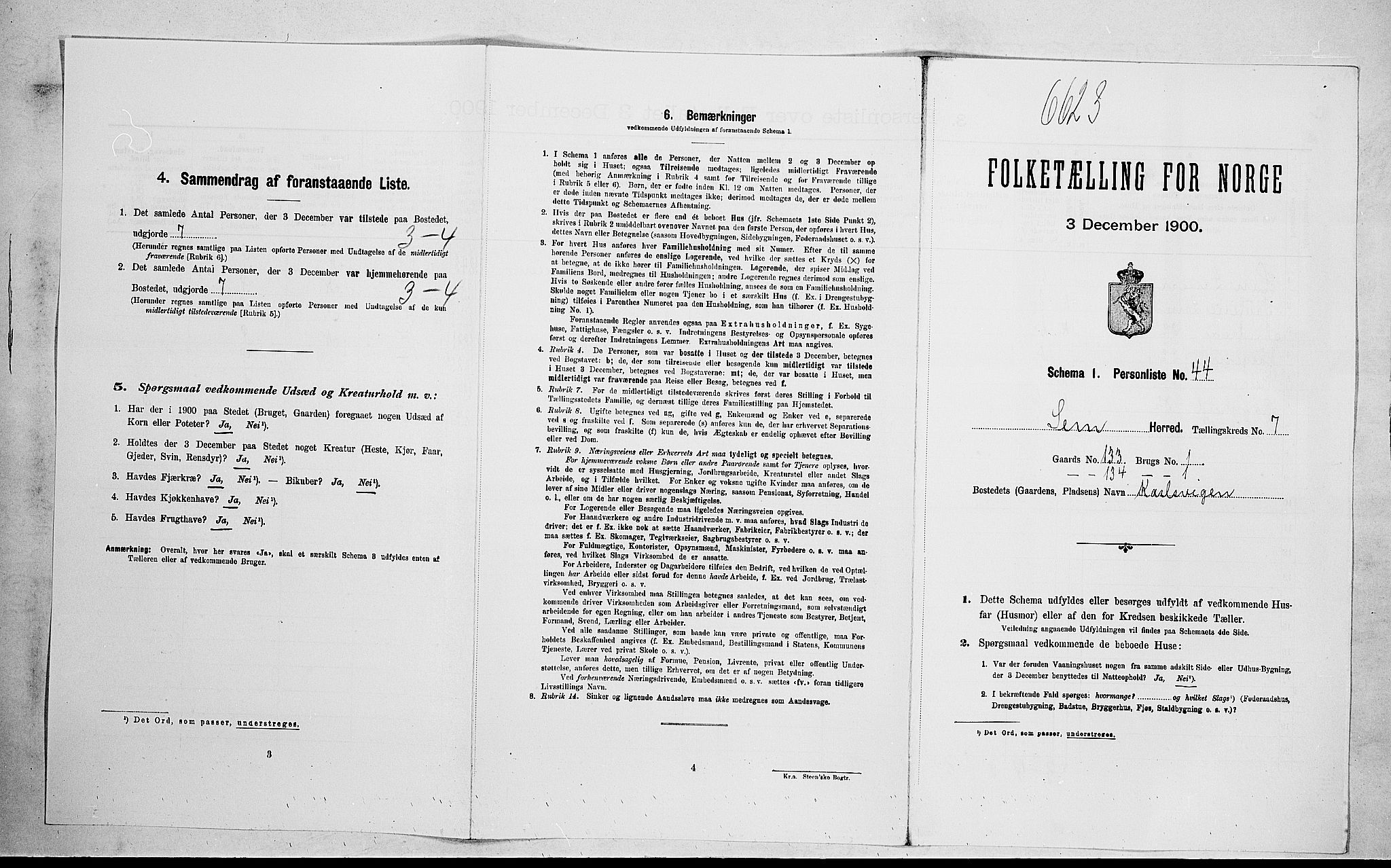 RA, Folketelling 1900 for 0721 Sem herred, 1900, s. 141