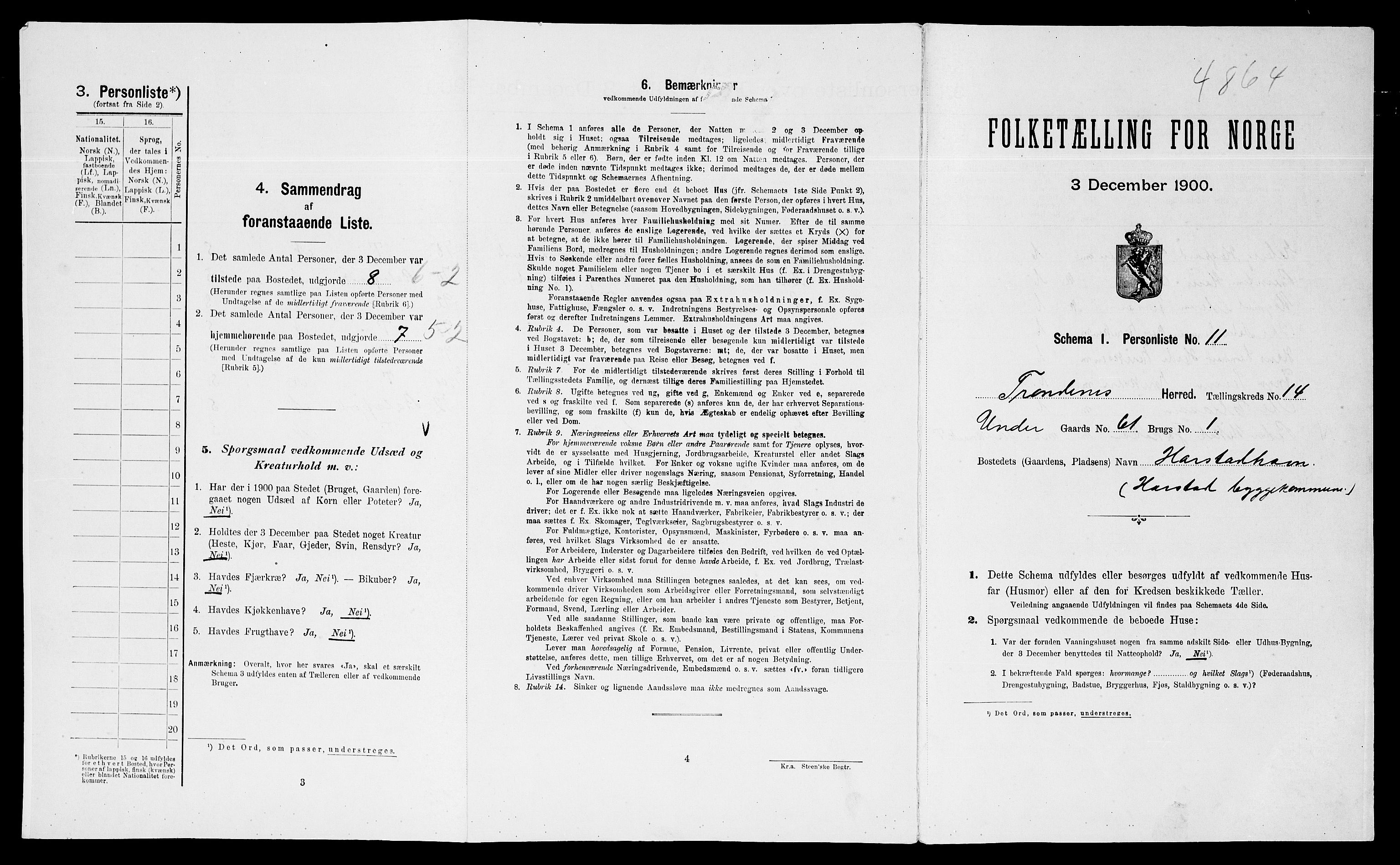 SATØ, Folketelling 1900 for 1914 Trondenes herred, 1900, s. 1673