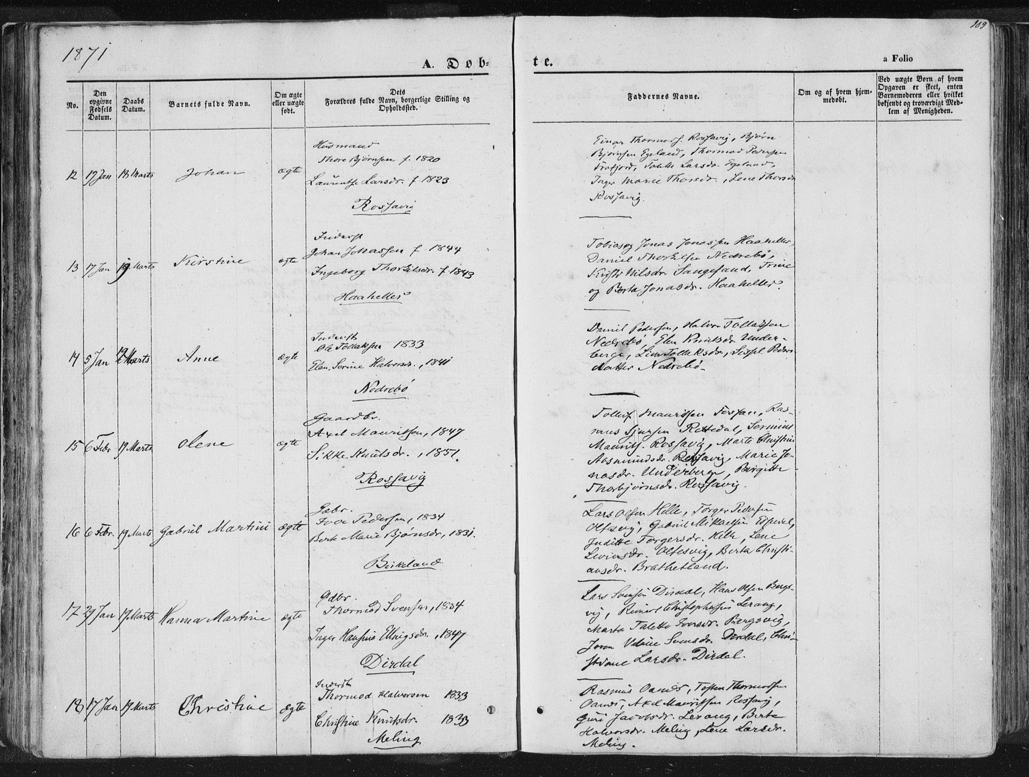 Høgsfjord sokneprestkontor, AV/SAST-A-101624/H/Ha/Haa/L0001: Ministerialbok nr. A 1, 1854-1875, s. 109