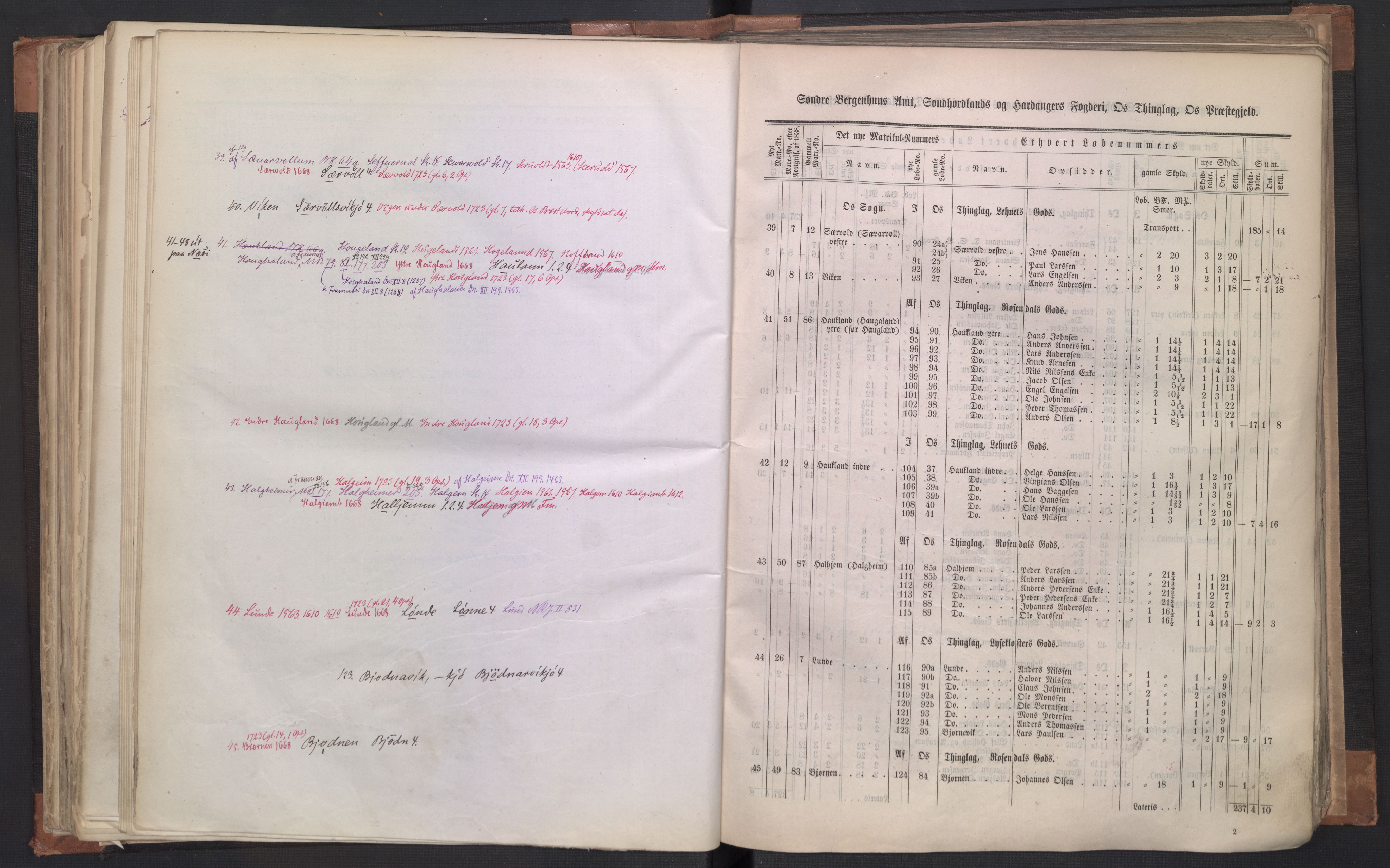 Rygh, AV/RA-PA-0034/F/Fb/L0011: Matrikkelen for 1838 - Søndre Bergenhus amt (Hordaaland fylke), 1838