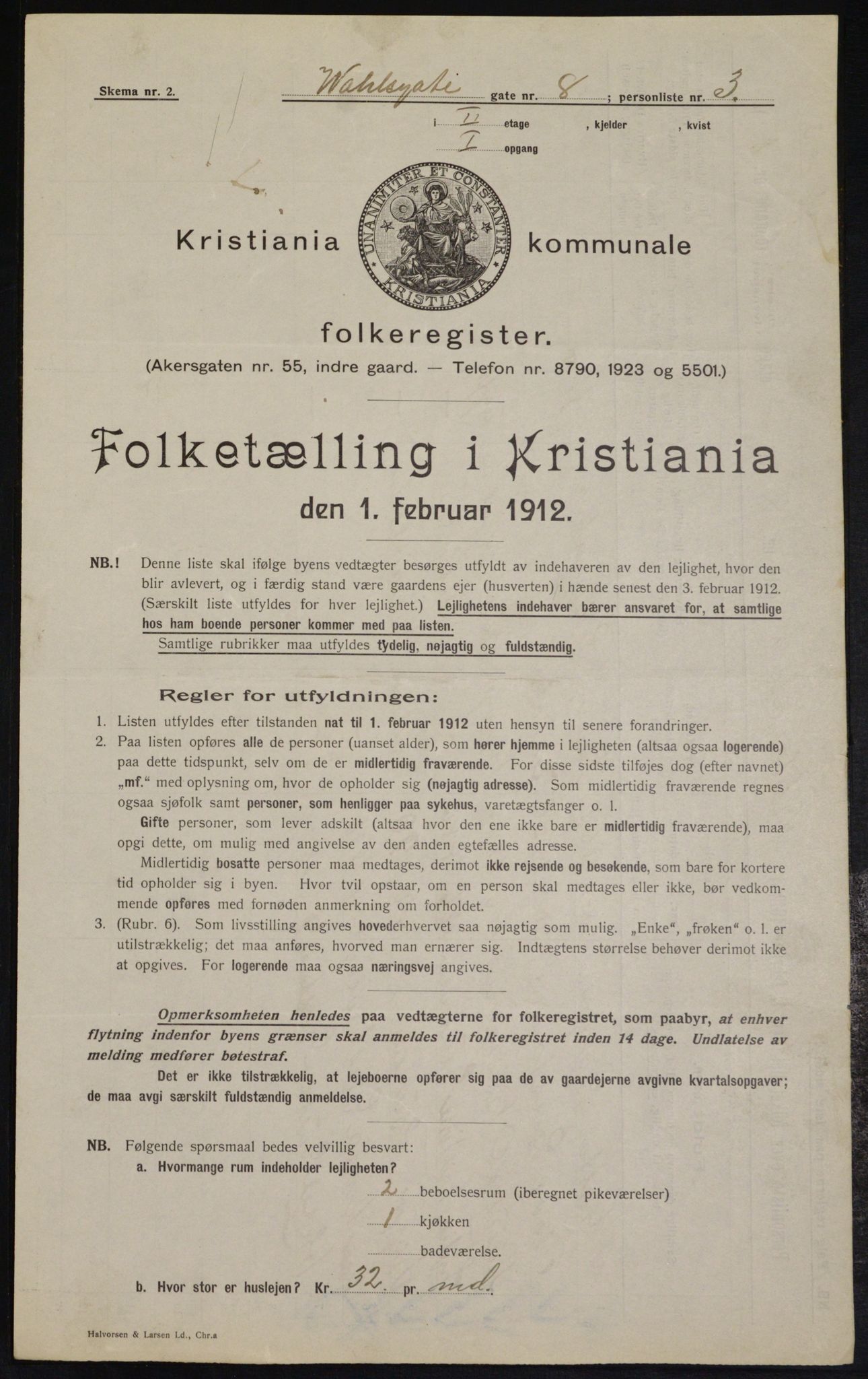 OBA, Kommunal folketelling 1.2.1912 for Kristiania, 1912, s. 121589