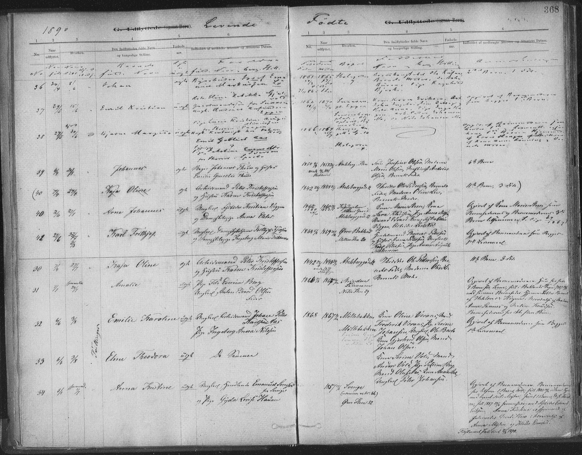 Ministerialprotokoller, klokkerbøker og fødselsregistre - Sør-Trøndelag, SAT/A-1456/603/L0163: Ministerialbok nr. 603A02, 1879-1895, s. 368