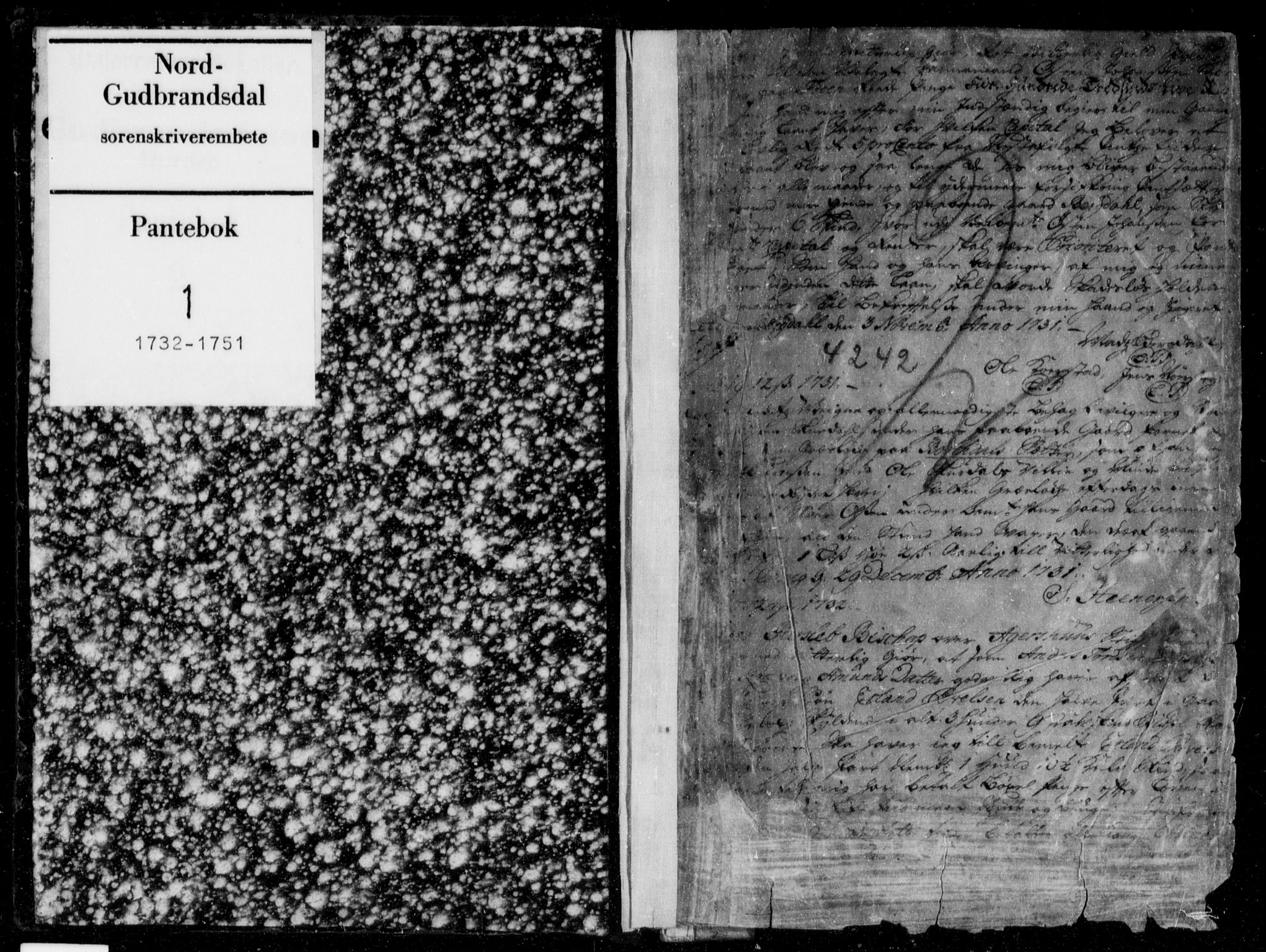 Nord-Gudbrandsdal tingrett, SAH/TING-002/H/Hb/Hba/L0001: Pantebok nr. 1, 1732-1751, s. 2