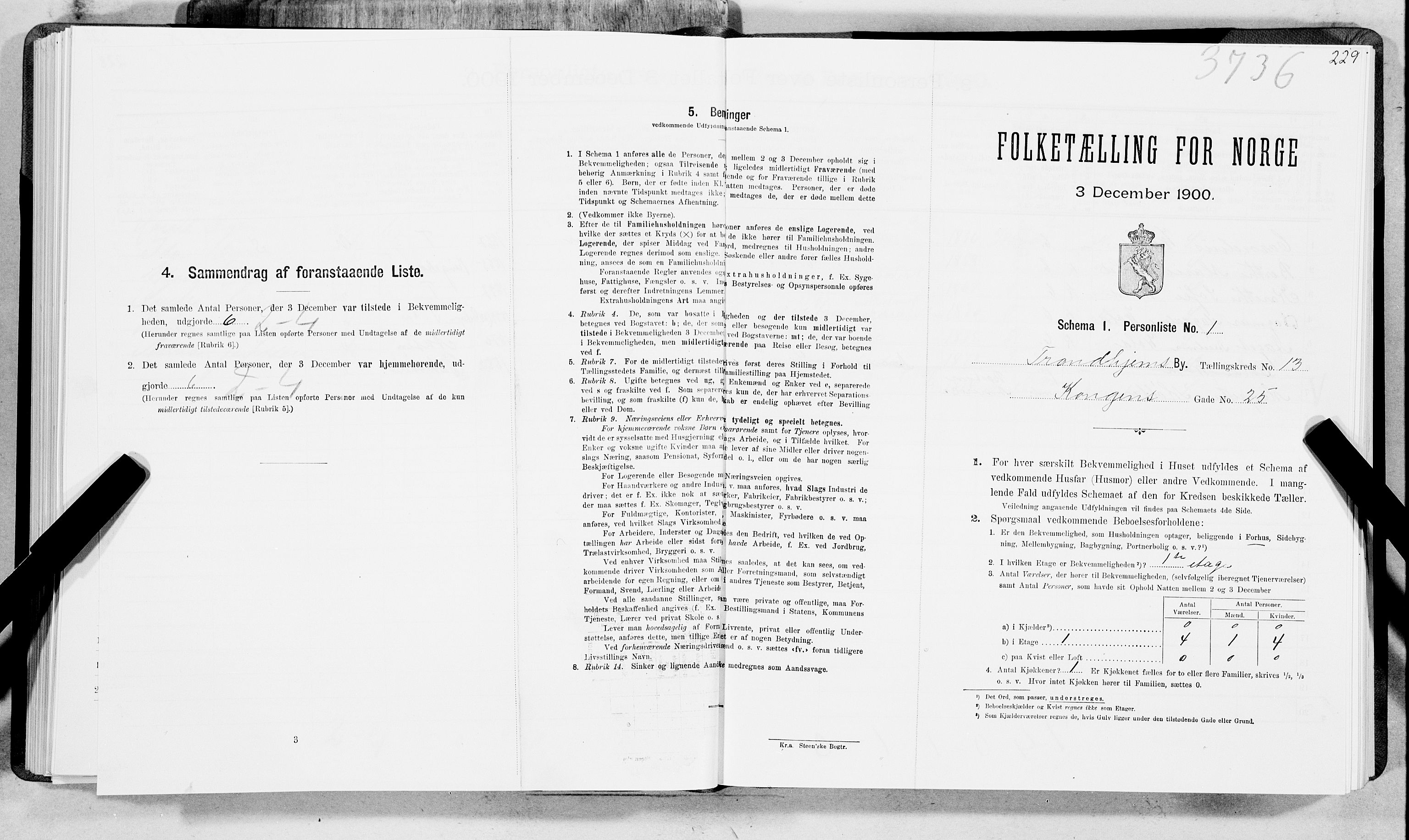 SAT, Folketelling 1900 for 1601 Trondheim kjøpstad, 1900, s. 2268