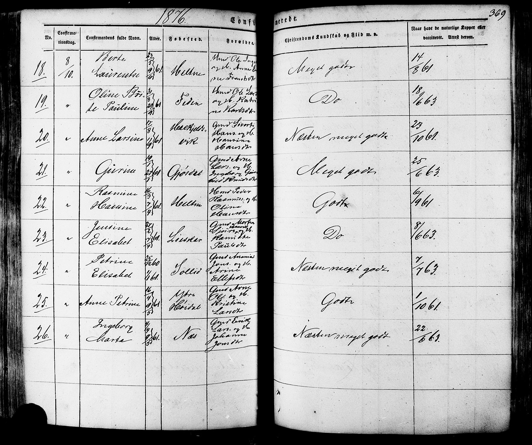 Ministerialprotokoller, klokkerbøker og fødselsregistre - Møre og Romsdal, AV/SAT-A-1454/511/L0140: Ministerialbok nr. 511A07, 1851-1878, s. 369