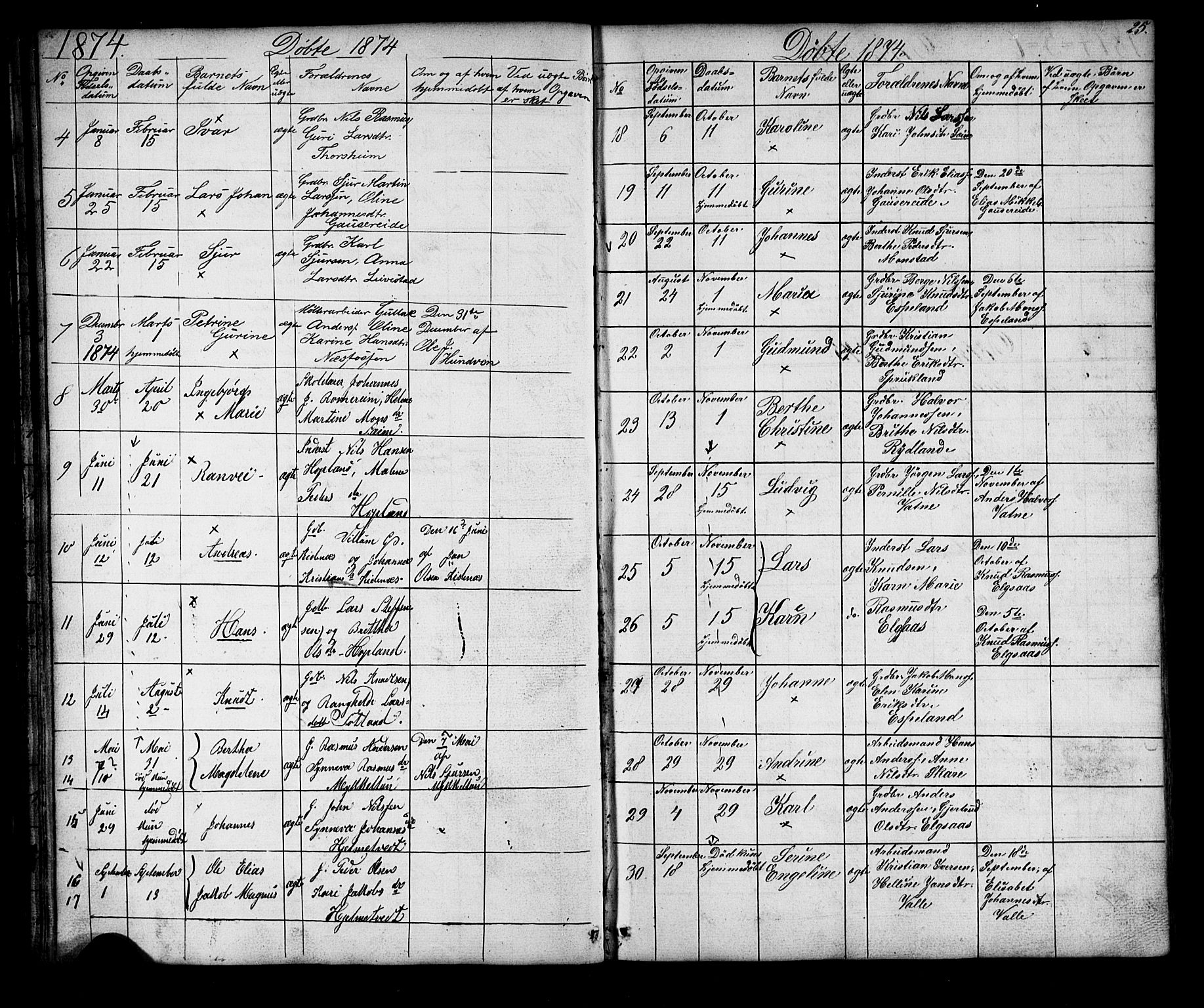 Alversund Sokneprestembete, AV/SAB-A-73901/H/Ha/Hab: Klokkerbok nr. D 2, 1851-1889, s. 25